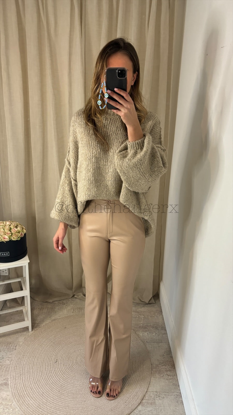 CHARLENE PU LEATHER FLARES