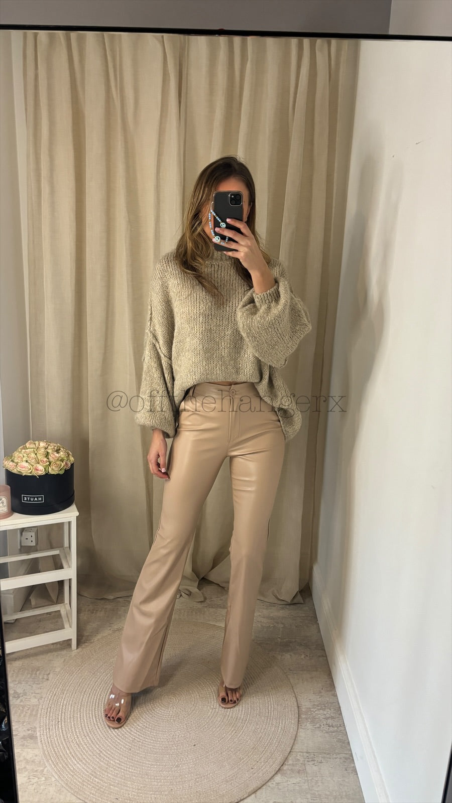 CHARLENE PU LEATHER FLARES