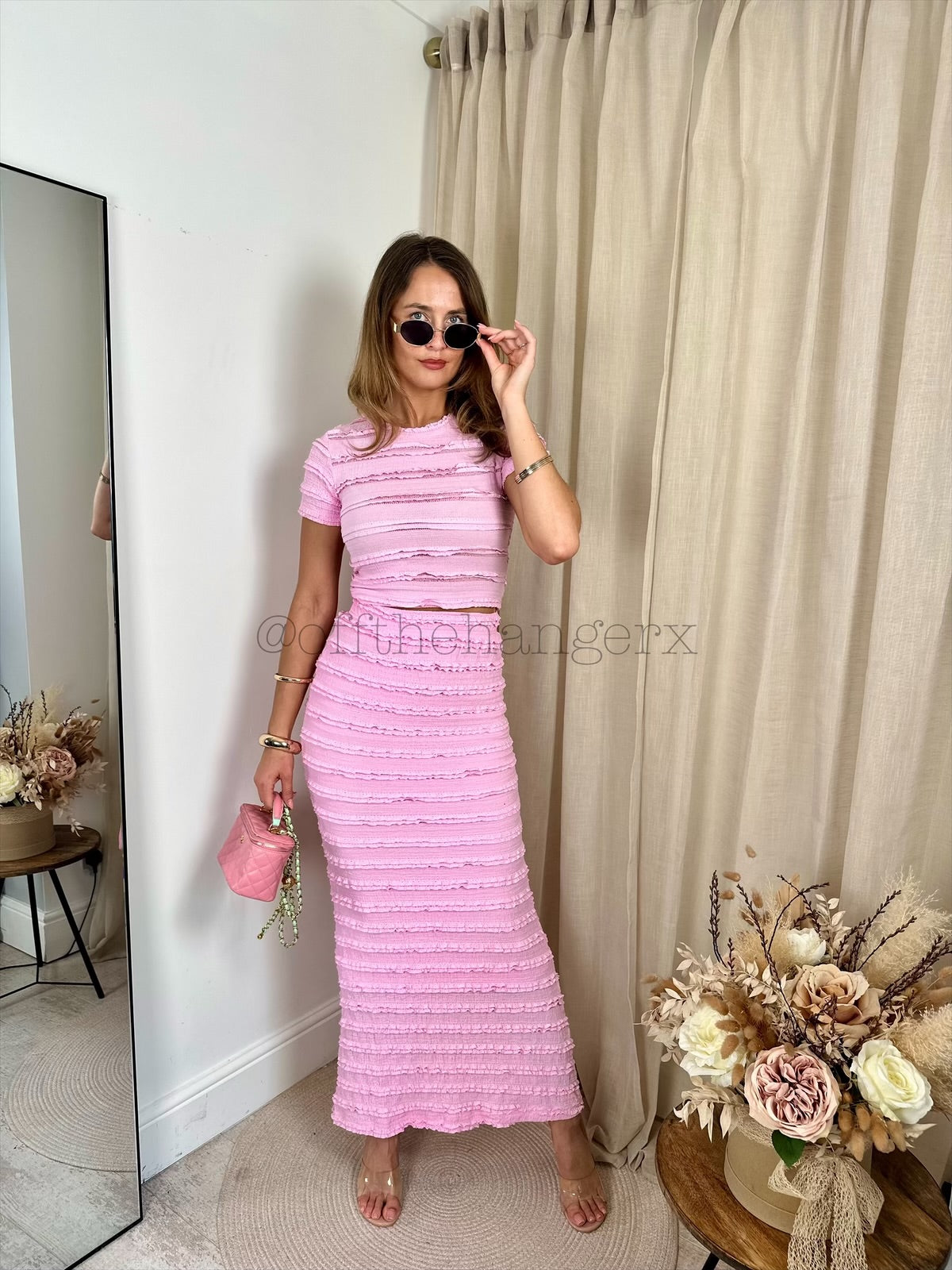 CLARICE CRINKLE MAXI SKIRT SET