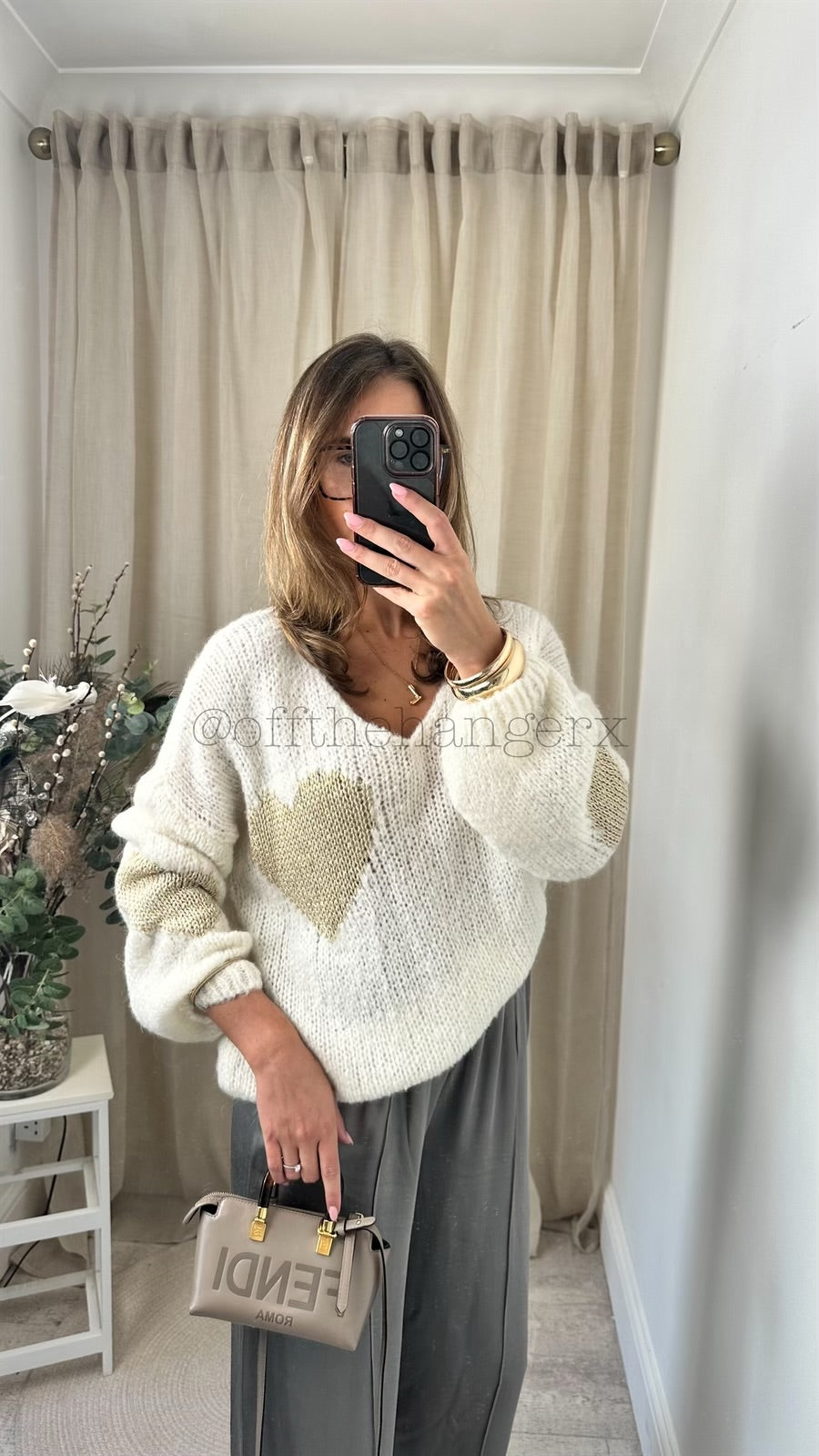 LAYLA METALLIC HEART JUMPER