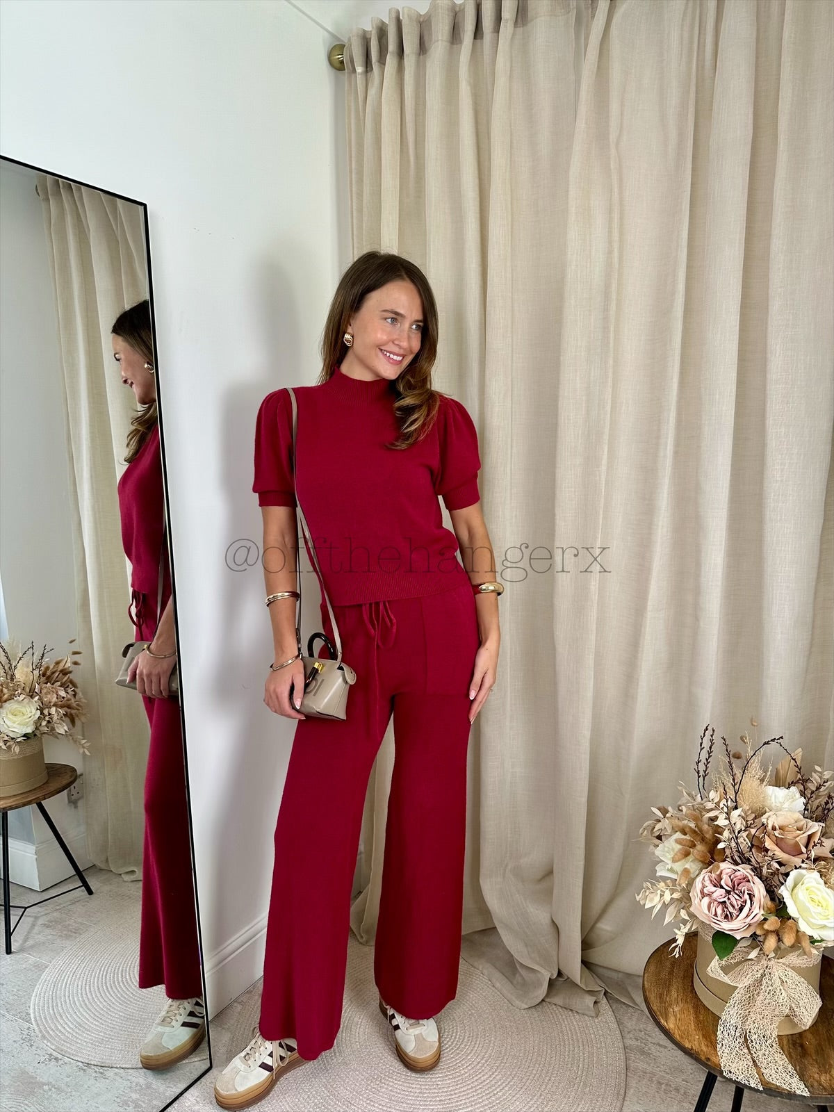 CLANCY PUFF SHOULDER KNITTED SET