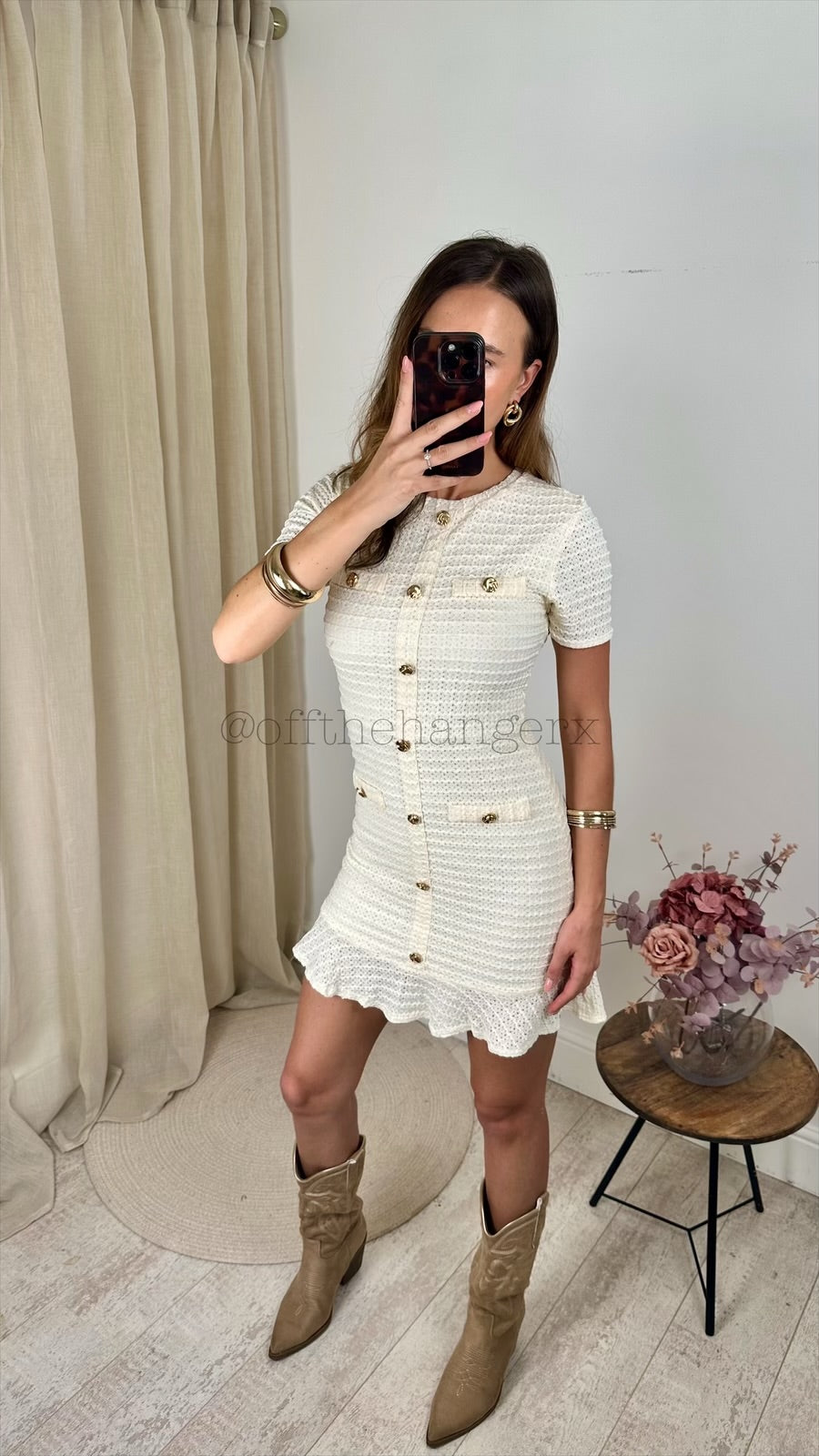 MEGHAN MILITARY BUTTON DRESS