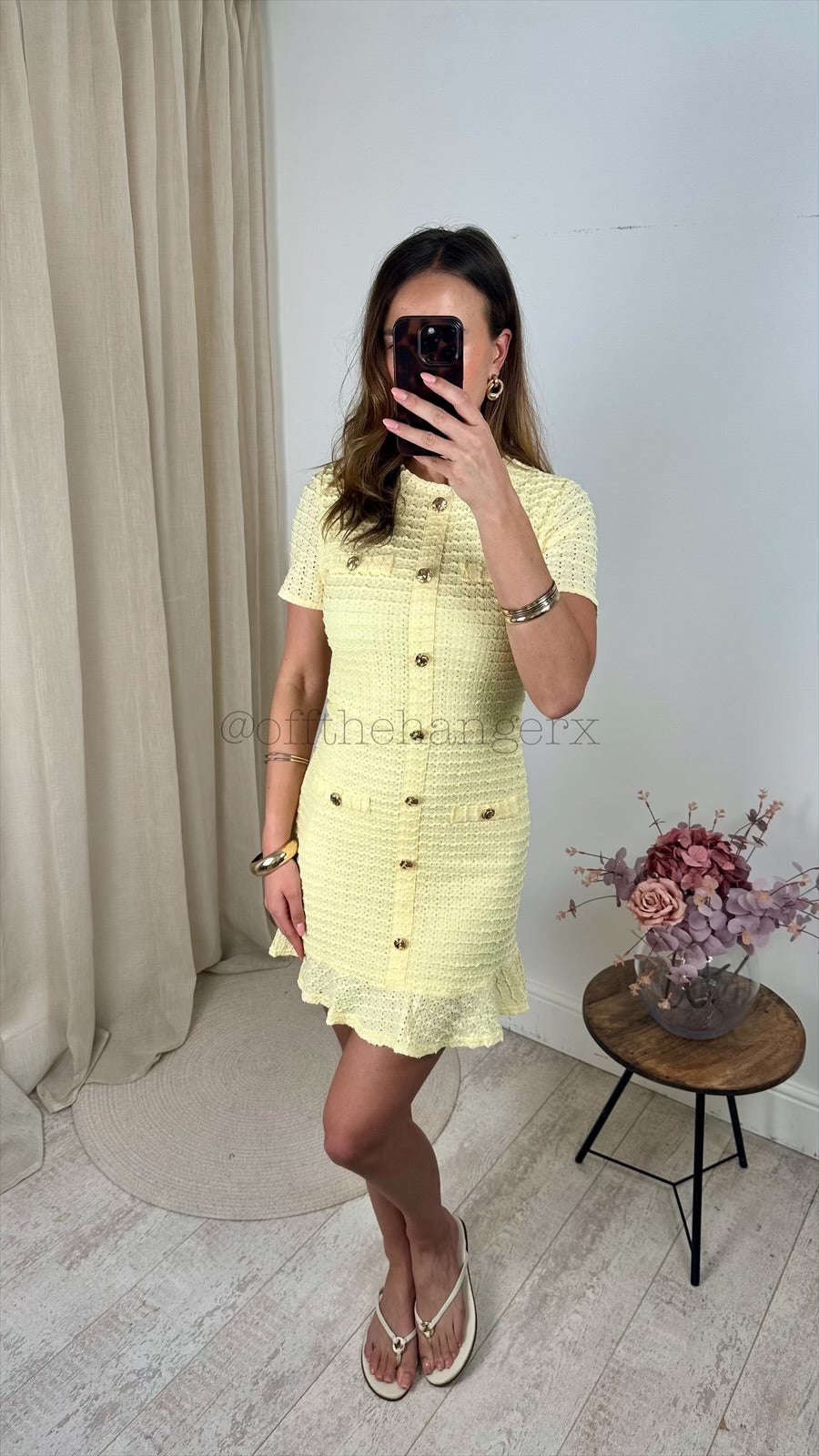 MEGHAN MILITARY BUTTON DRESS