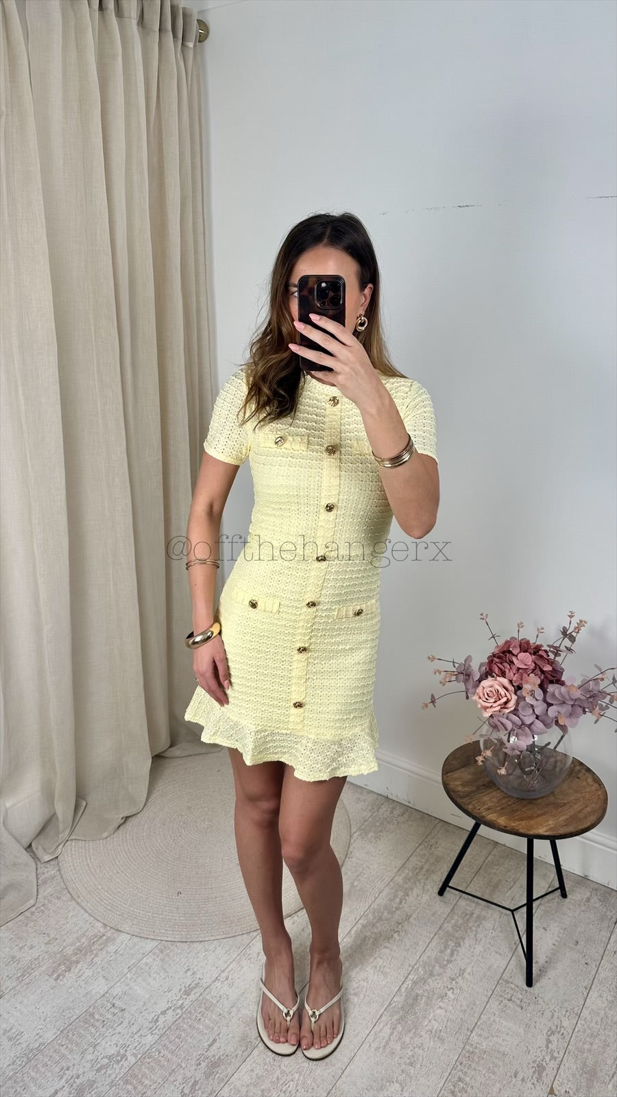 MEGHAN MILITARY BUTTON DRESS