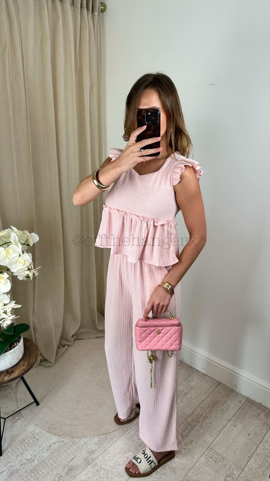 LARISSA PLEATED FRILL SET