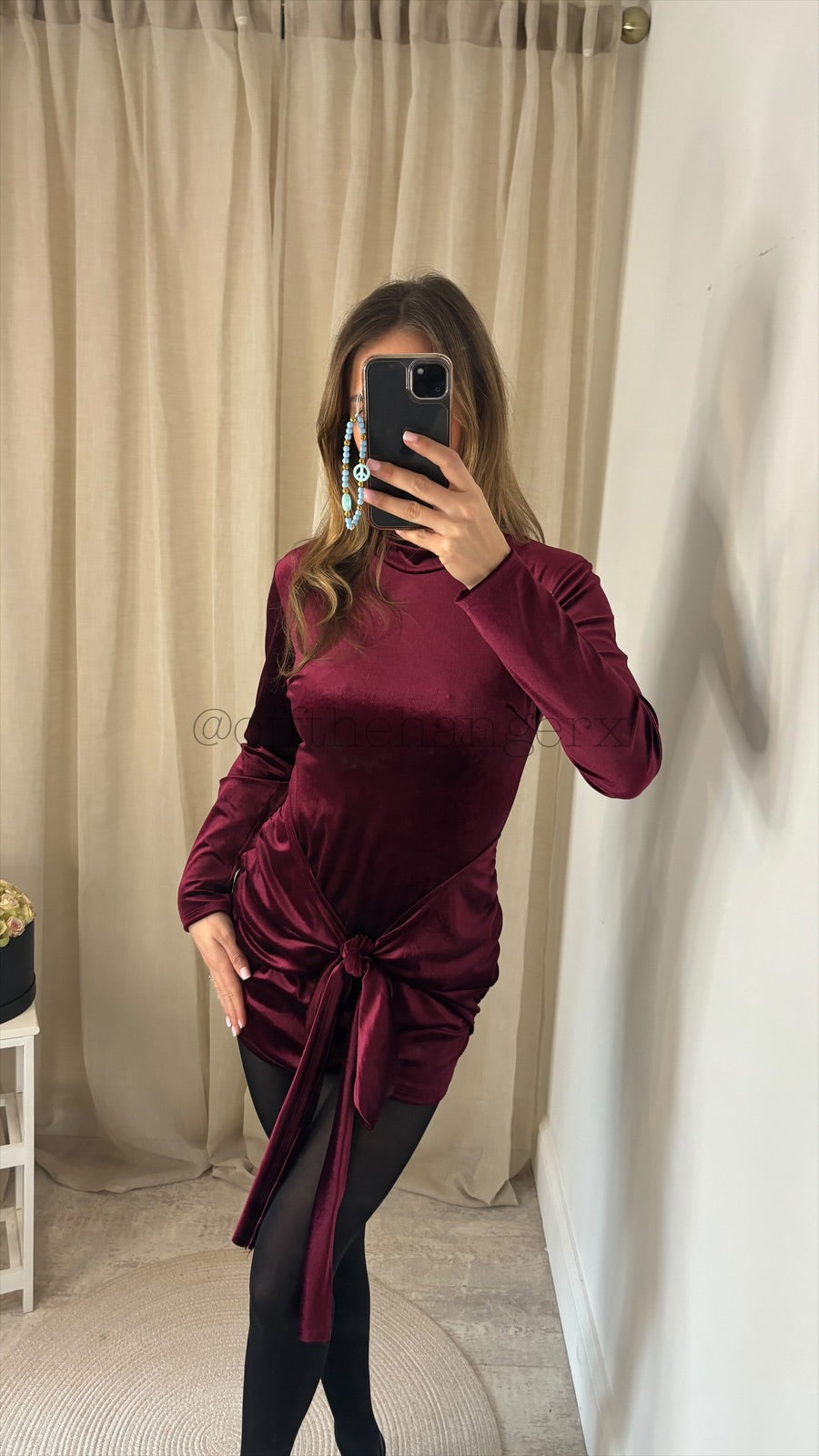 CHIA VELVET RUCHED MINI DRESS