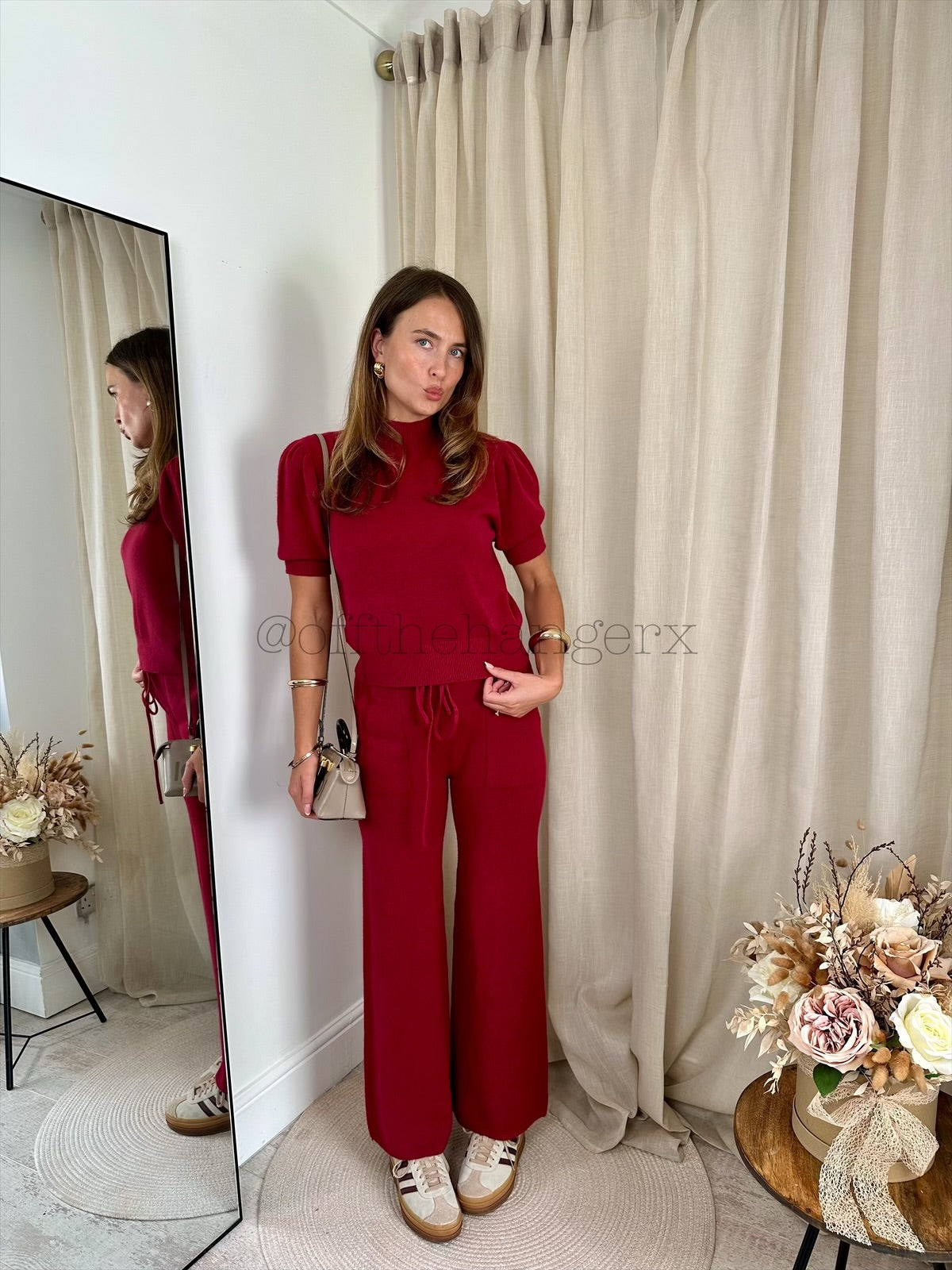 CLANCY PUFF SHOULDER KNITTED SET