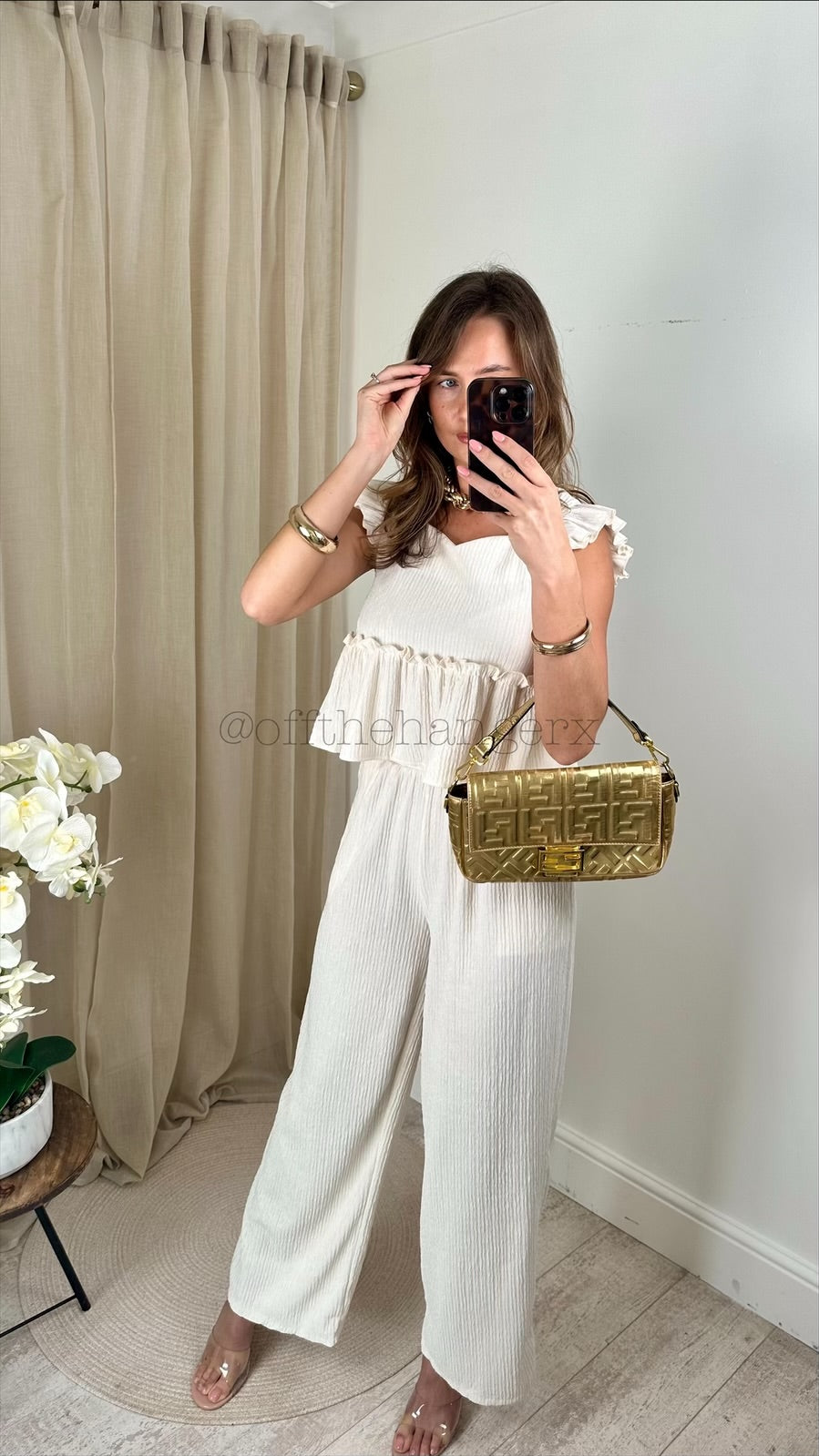 LARISSA PLEATED FRILL SET