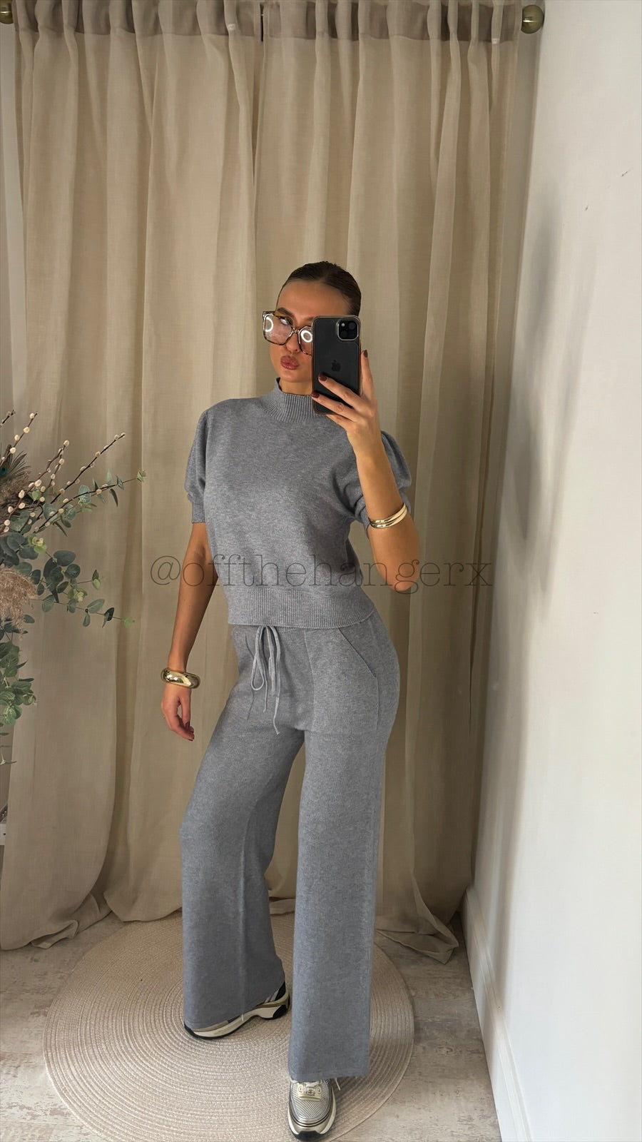 CLANCY PUFF SHOULDER KNITTED SET