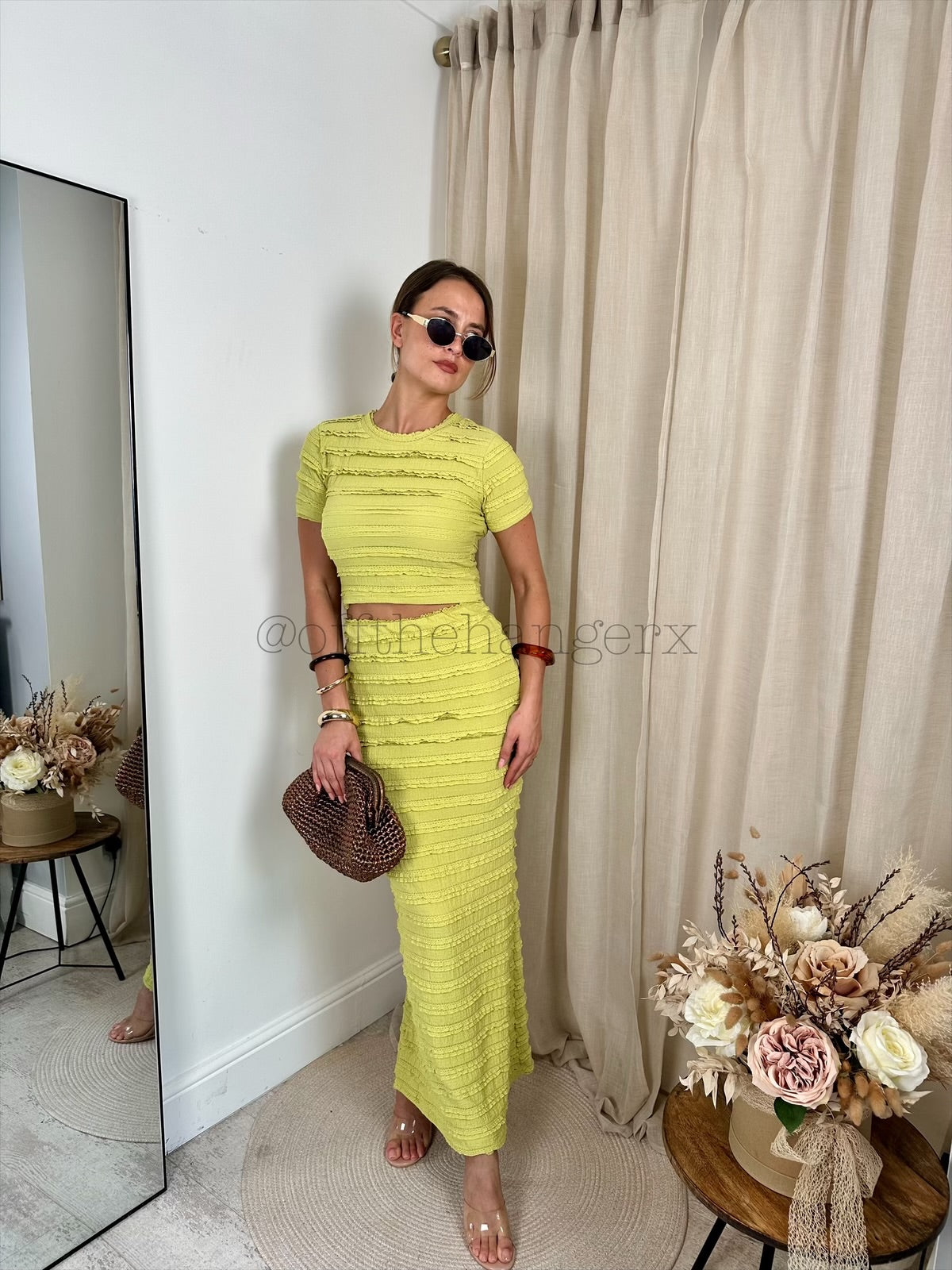 CLARICE CRINKLE MAXI SKIRT SET