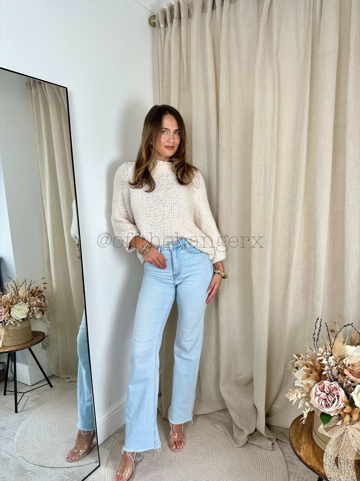 OLIVE POPCORN SOFT KNIT JUMPER