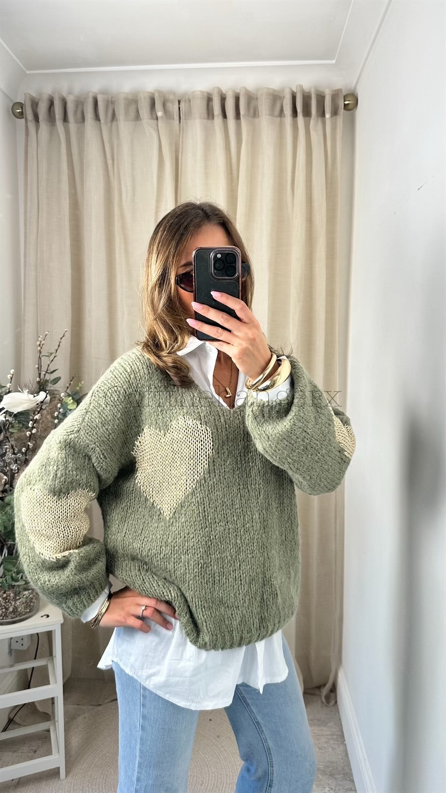 LAYLA METALLIC HEART JUMPER