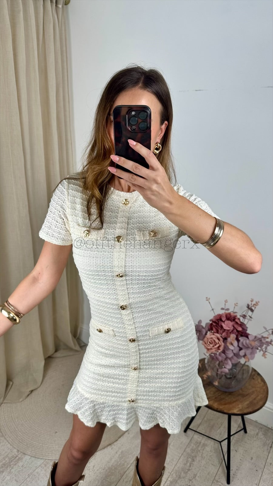 MEGHAN MILITARY BUTTON DRESS