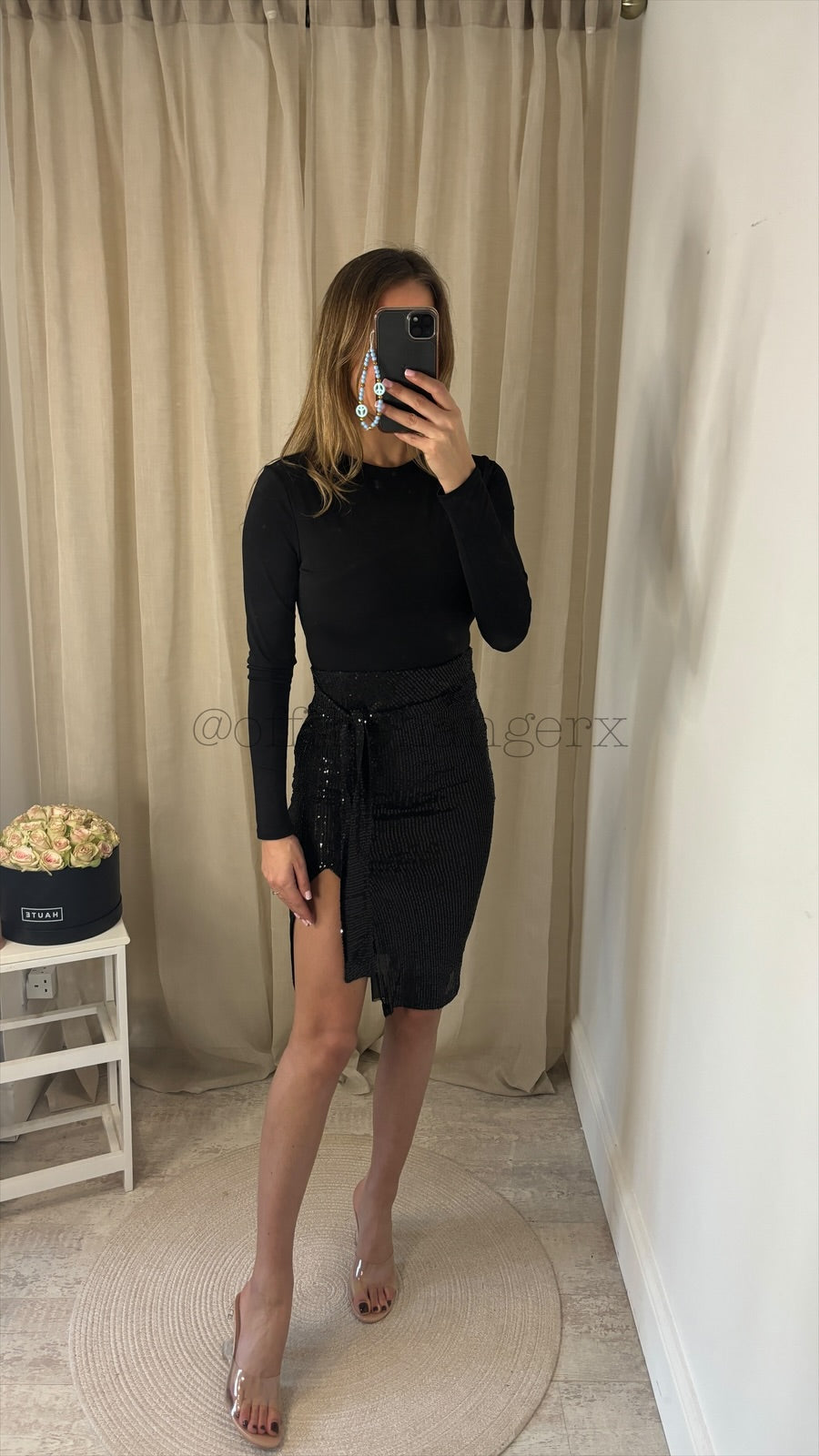 HALLE SEQUIN SKIRT