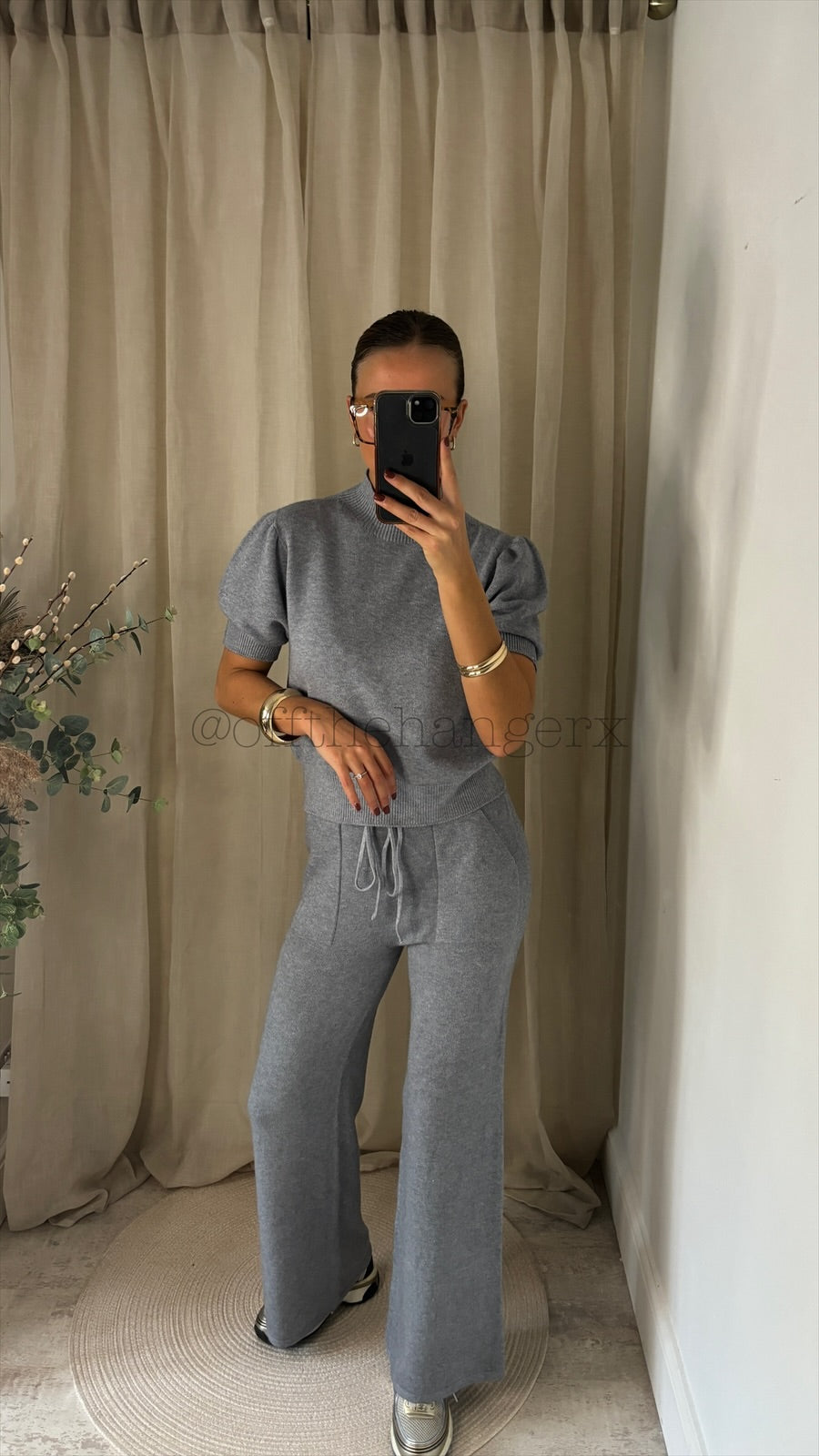 CLANCY PUFF SHOULDER KNITTED SET