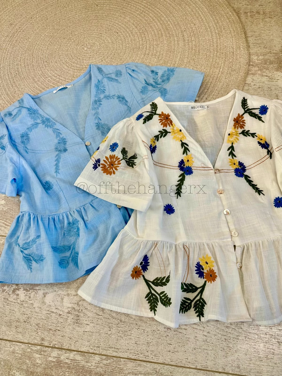 LILY EMBROIDERED PEPLUM BLOUSE