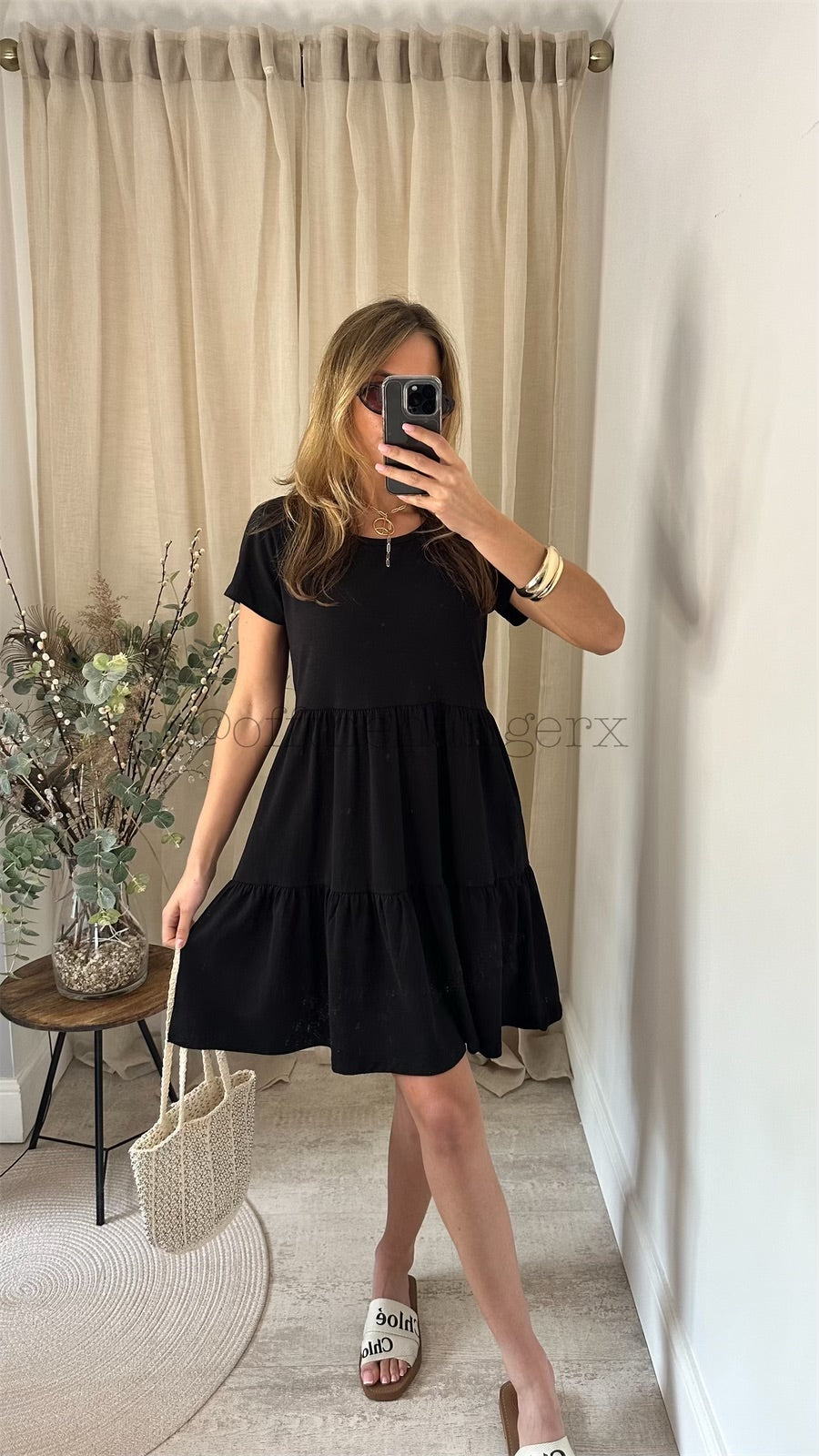 TREYA COTTON TIERED DRESS