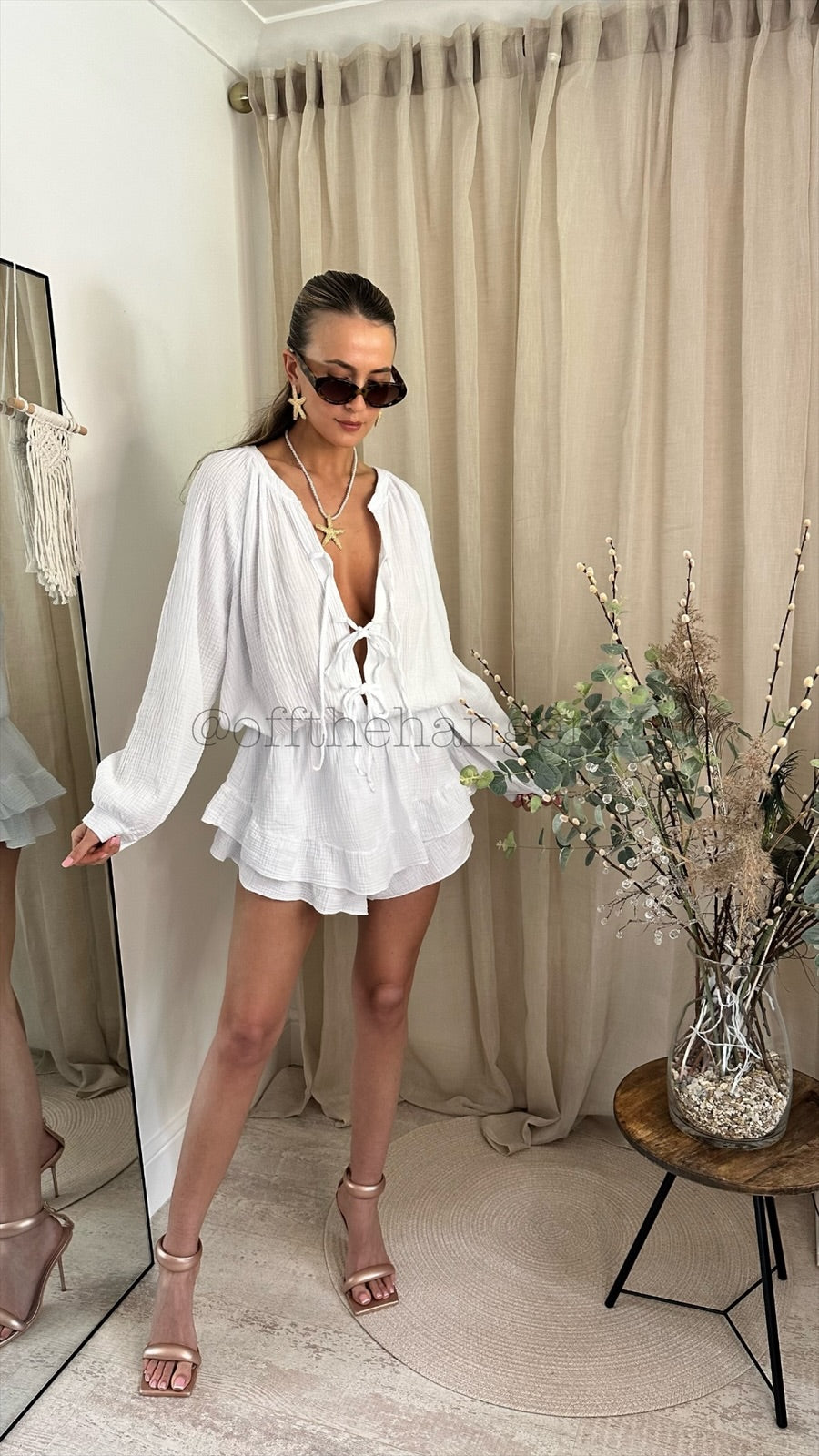 PIPPA CHEESECLOTH TIE PLAYSUIT