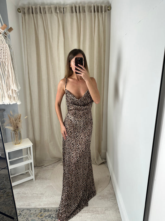 SERENA COWL NECK MAXI DRESS