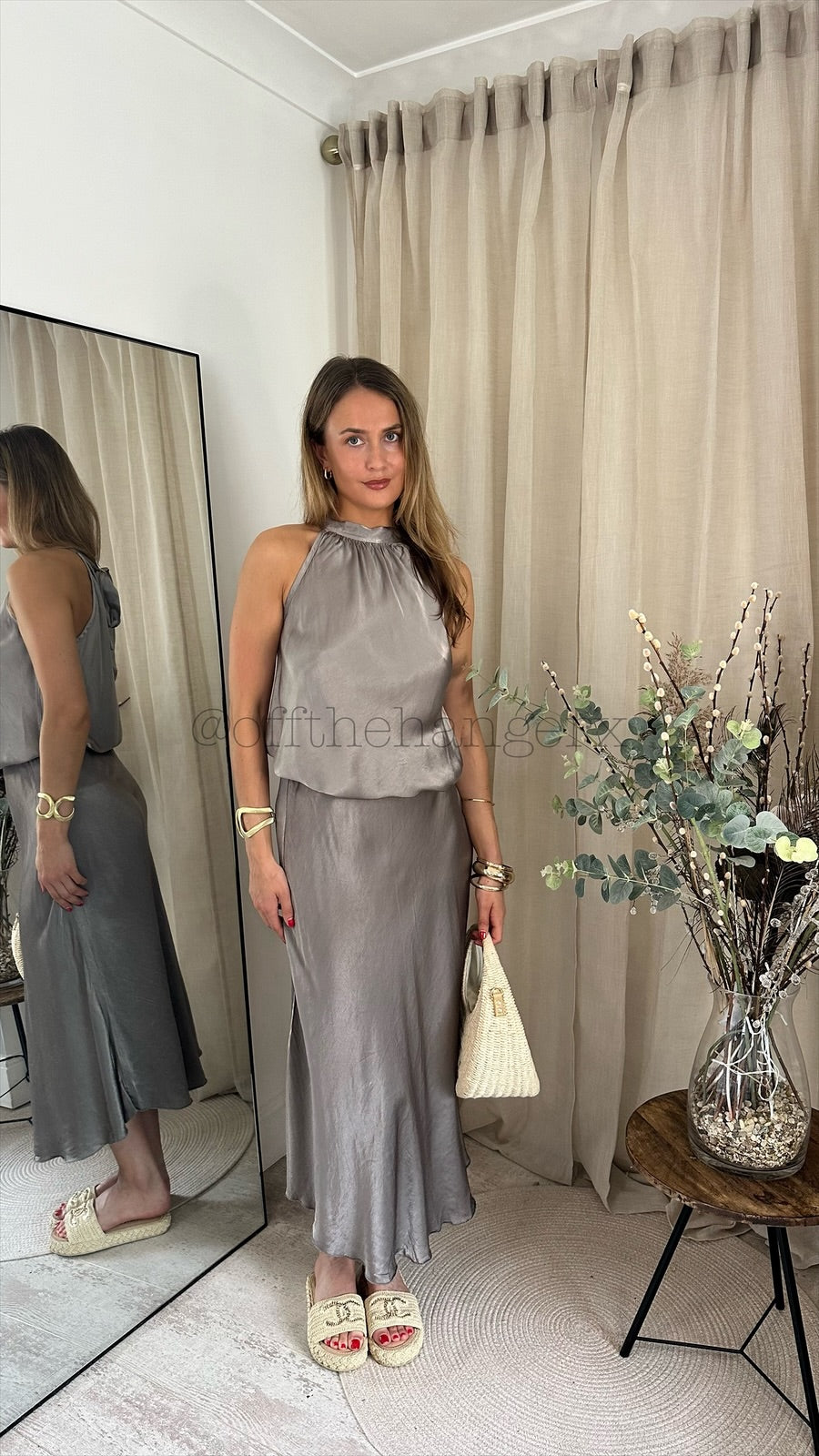 LIZZY SILK MIDI SKIRT
