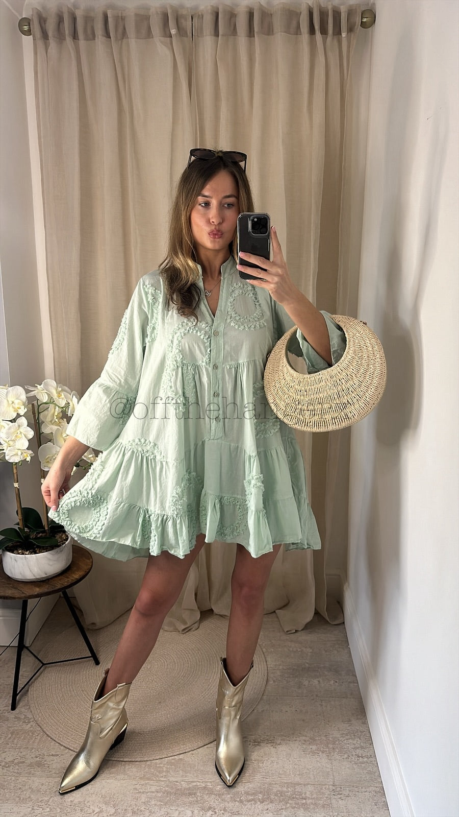 SHAYA DETAILED TIERED DRESS