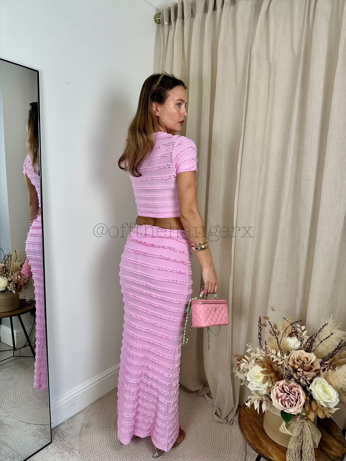CLARICE CRINKLE MAXI SKIRT SET