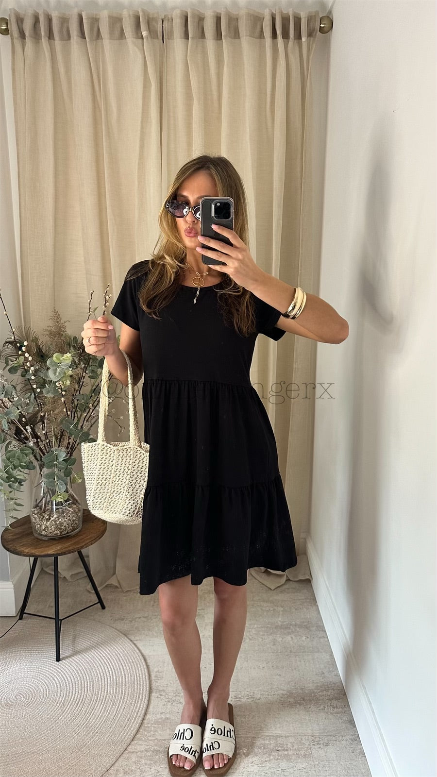 TREYA COTTON TIERED DRESS