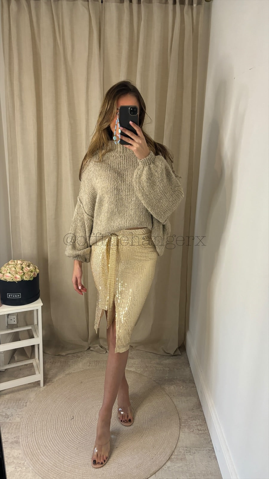 HALLE SEQUIN SKIRT