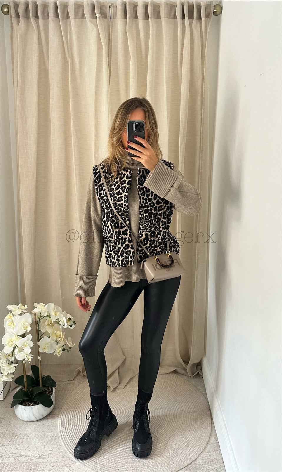 LEXI THICK LEOPARD WAISTCOAT