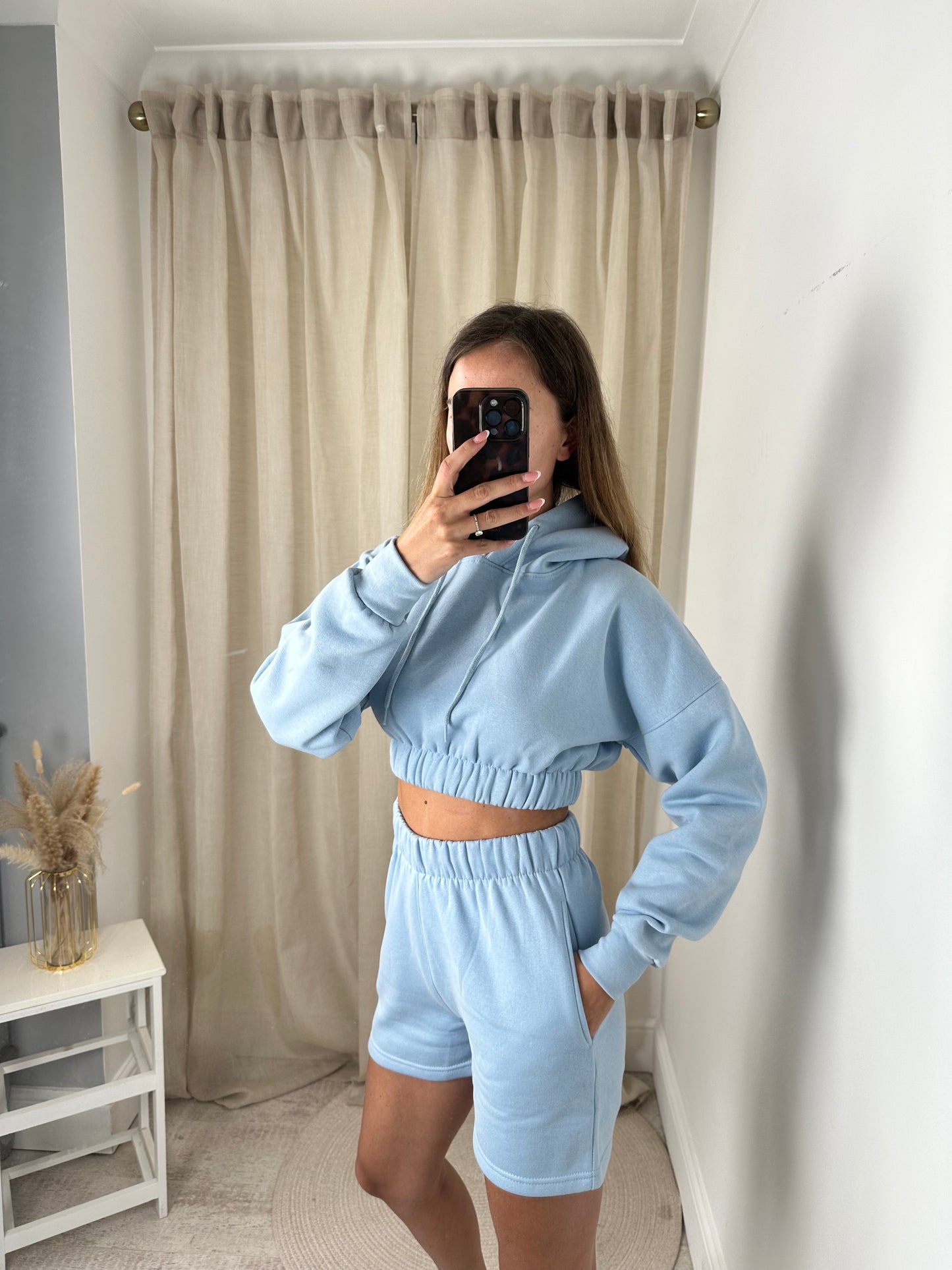 BIANCA FLEECE HOODED SHORT SET