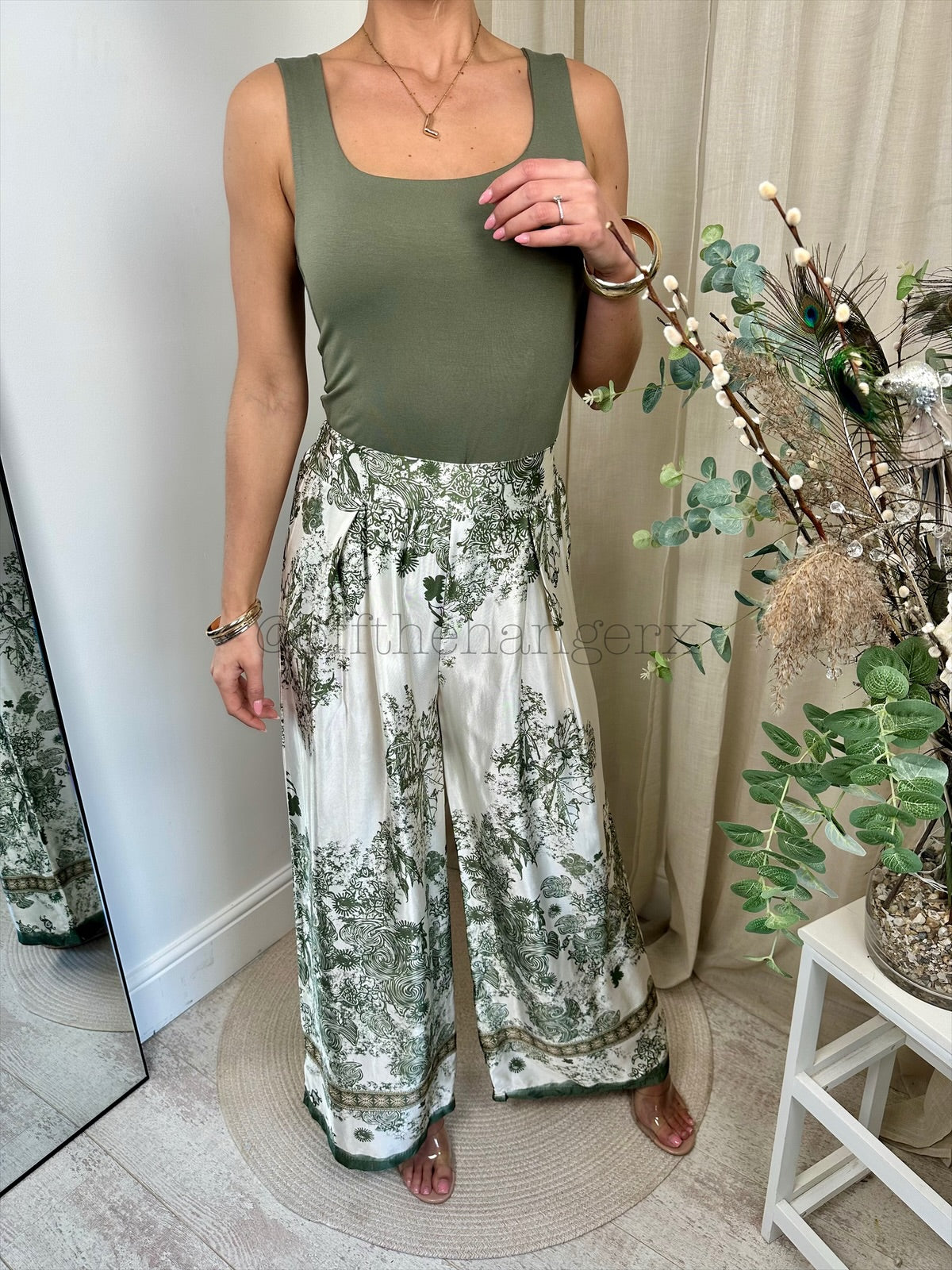 LIBBY PATTERNED HIGH WAIST TROUSERS