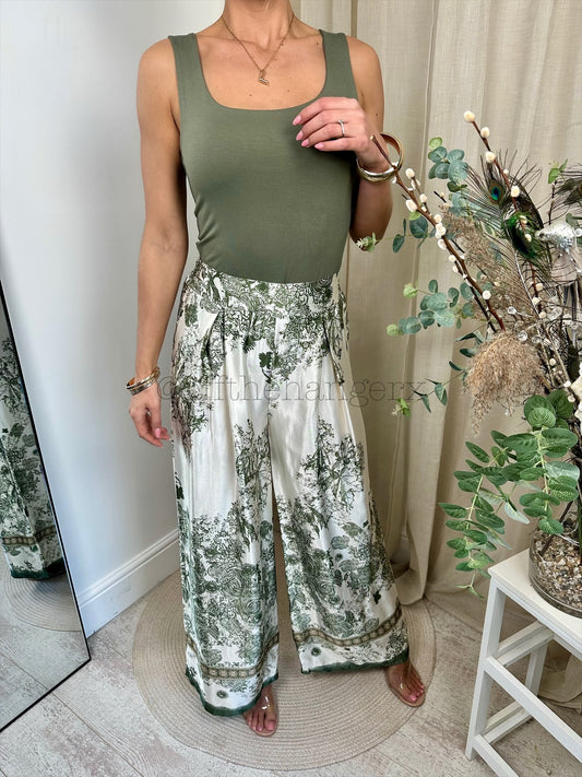 LIBBY PATTERNED HIGH WAIST TROUSERS
