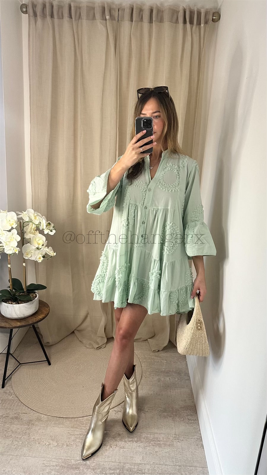 SHAYA DETAILED TIERED DRESS
