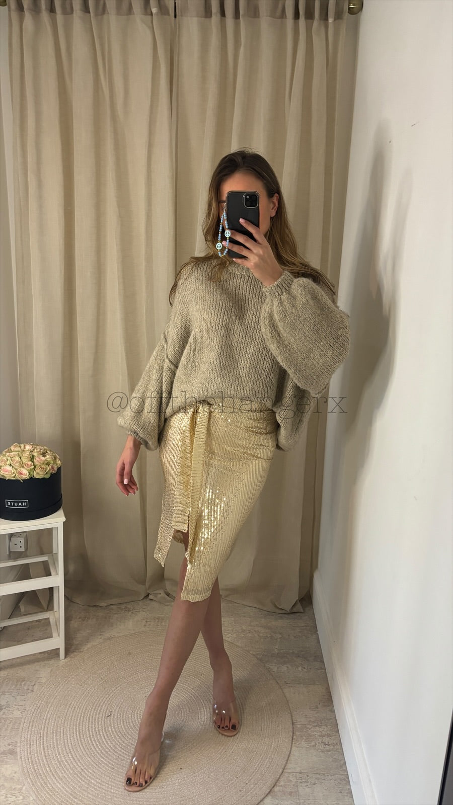 HALLE SEQUIN SKIRT