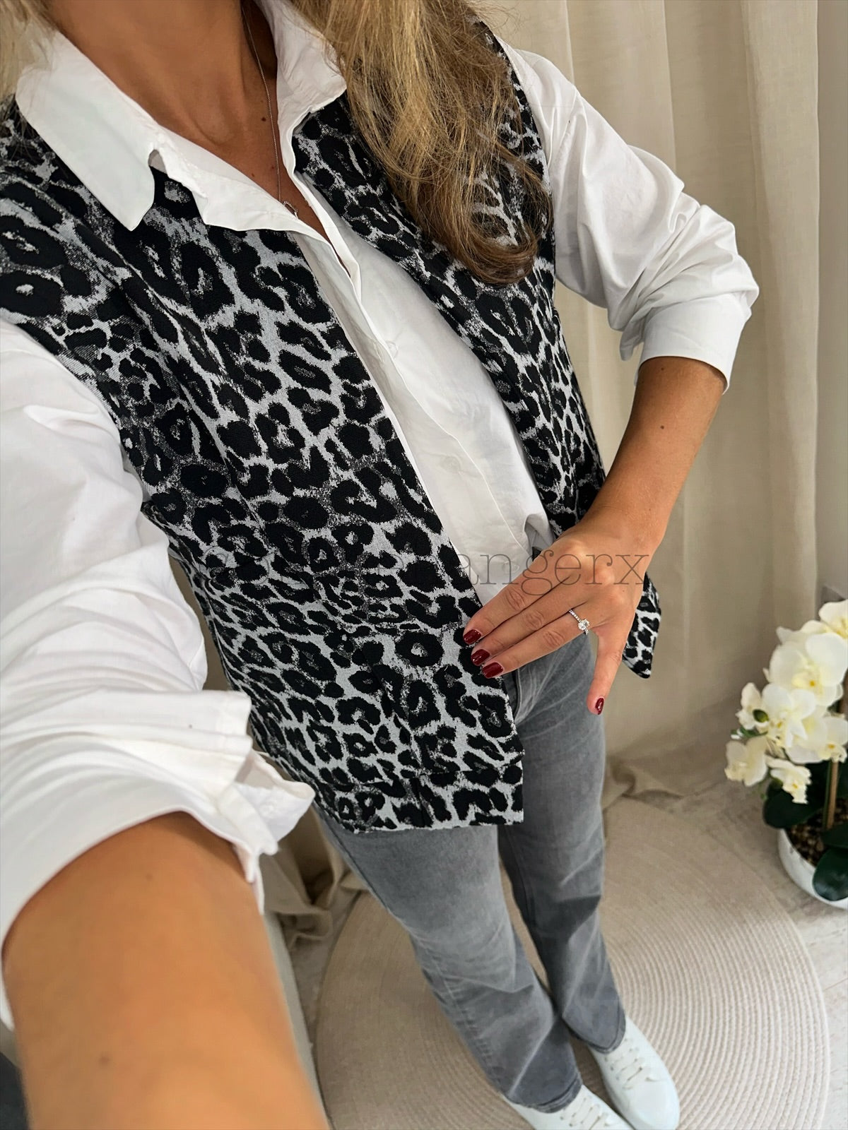 LEXI THICK LEOPARD WAISTCOAT