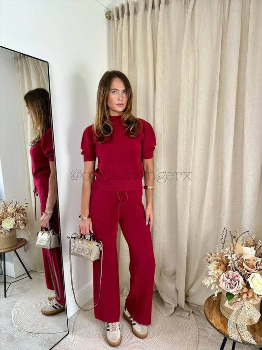 CLANCY PUFF SHOULDER KNITTED SET