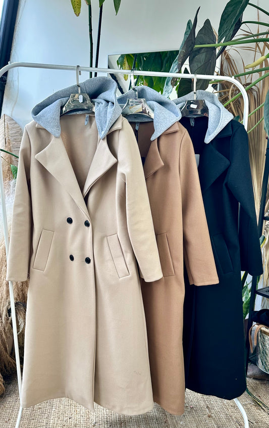 ADDISON HOODED TRENCH COAT