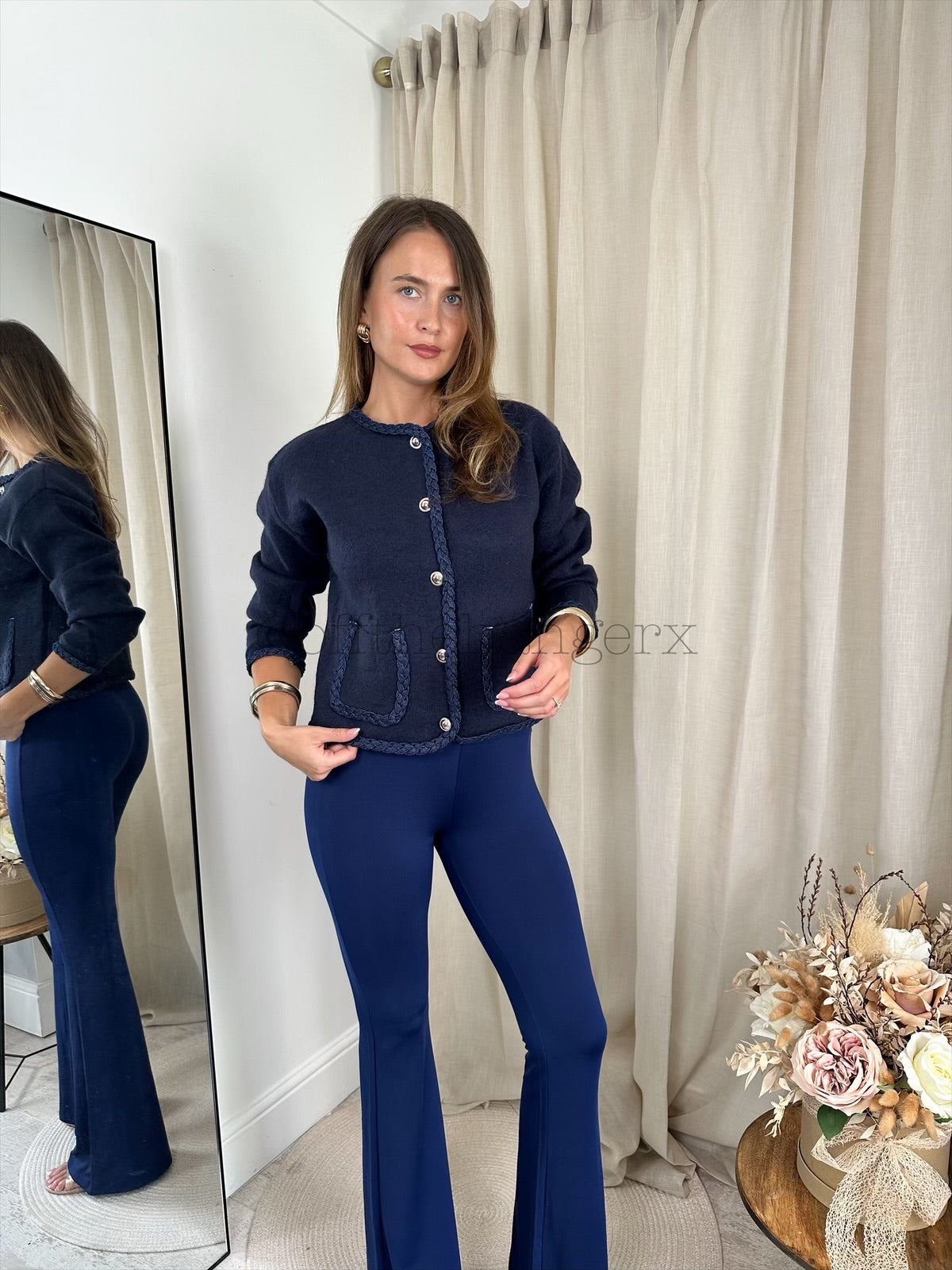 CHANEL FINE KNIT DENIM THREAD CARDIGAN