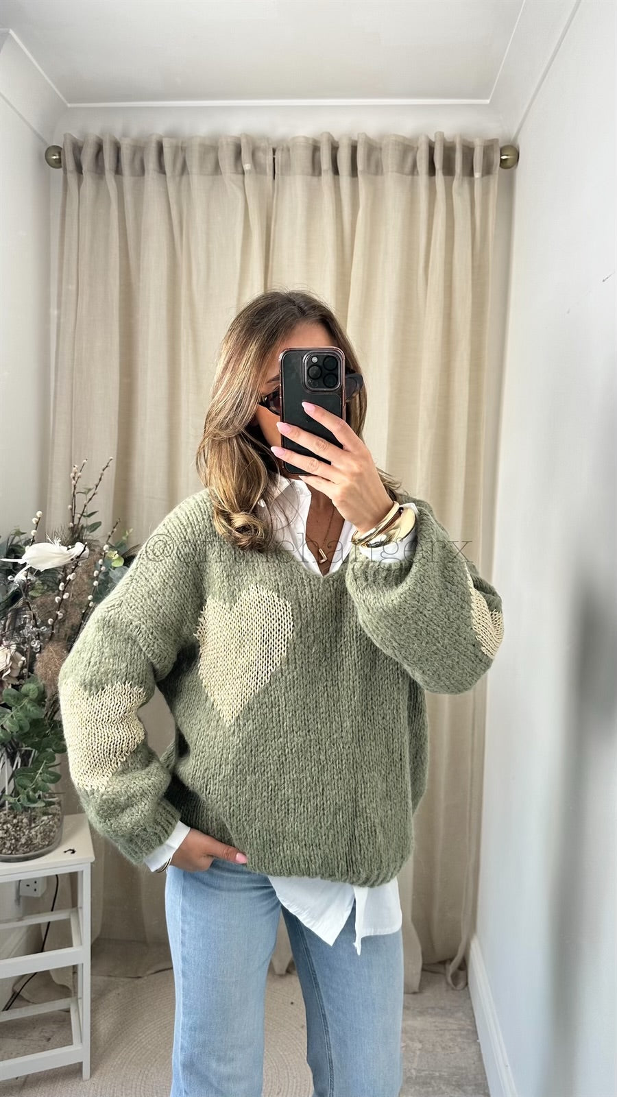 LAYLA METALLIC HEART JUMPER