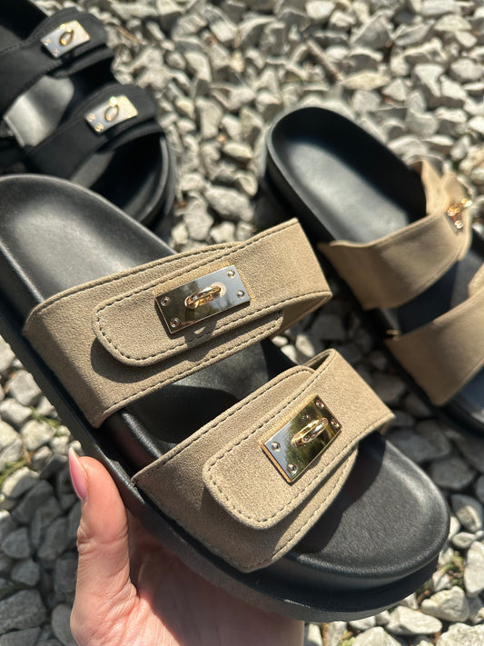 TAYA DOUBLE STRAP PLATFORM SANDALS