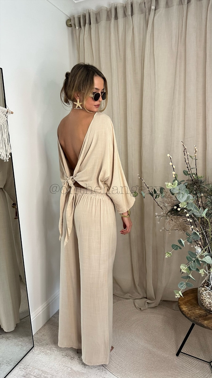 GRECIA LINEN TIE CO-ORD