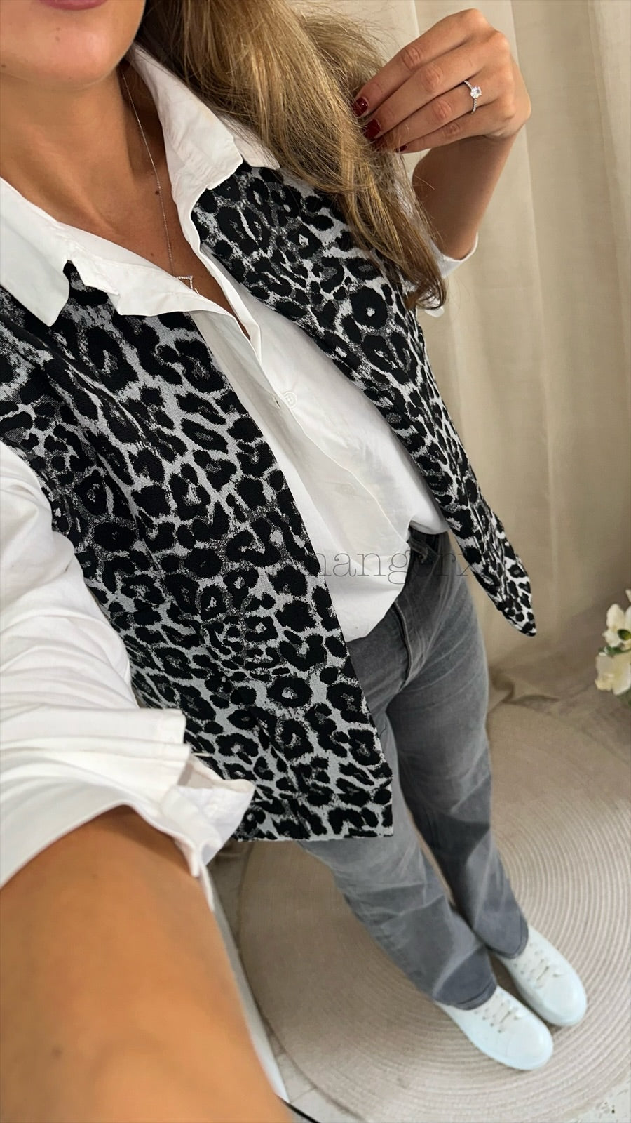 LEXI THICK LEOPARD WAISTCOAT
