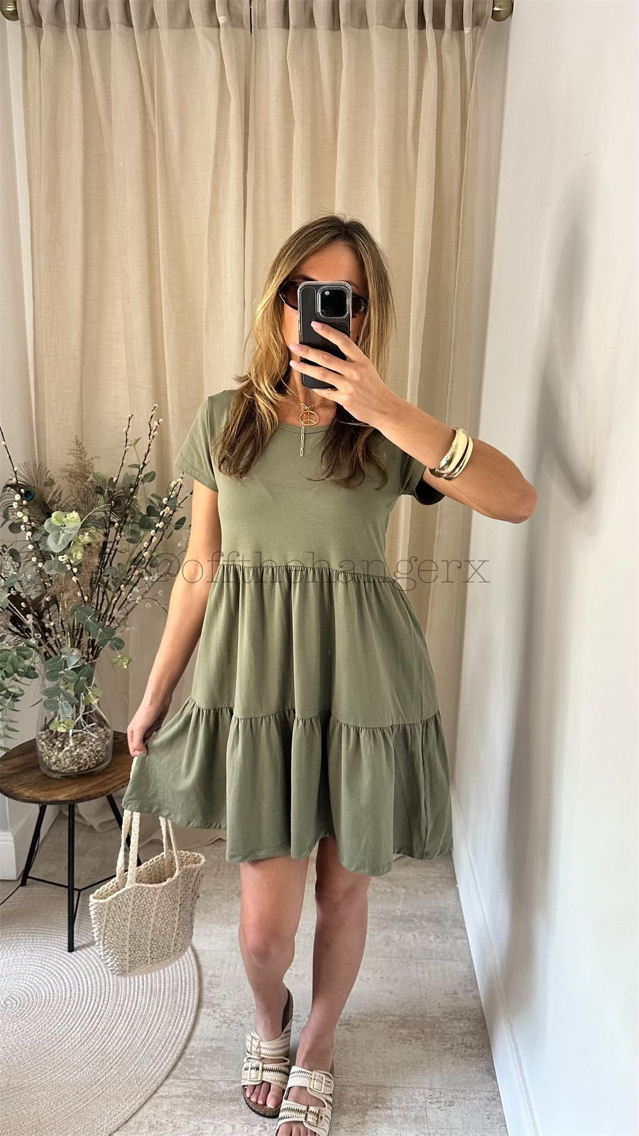 TREYA COTTON TIERED DRESS