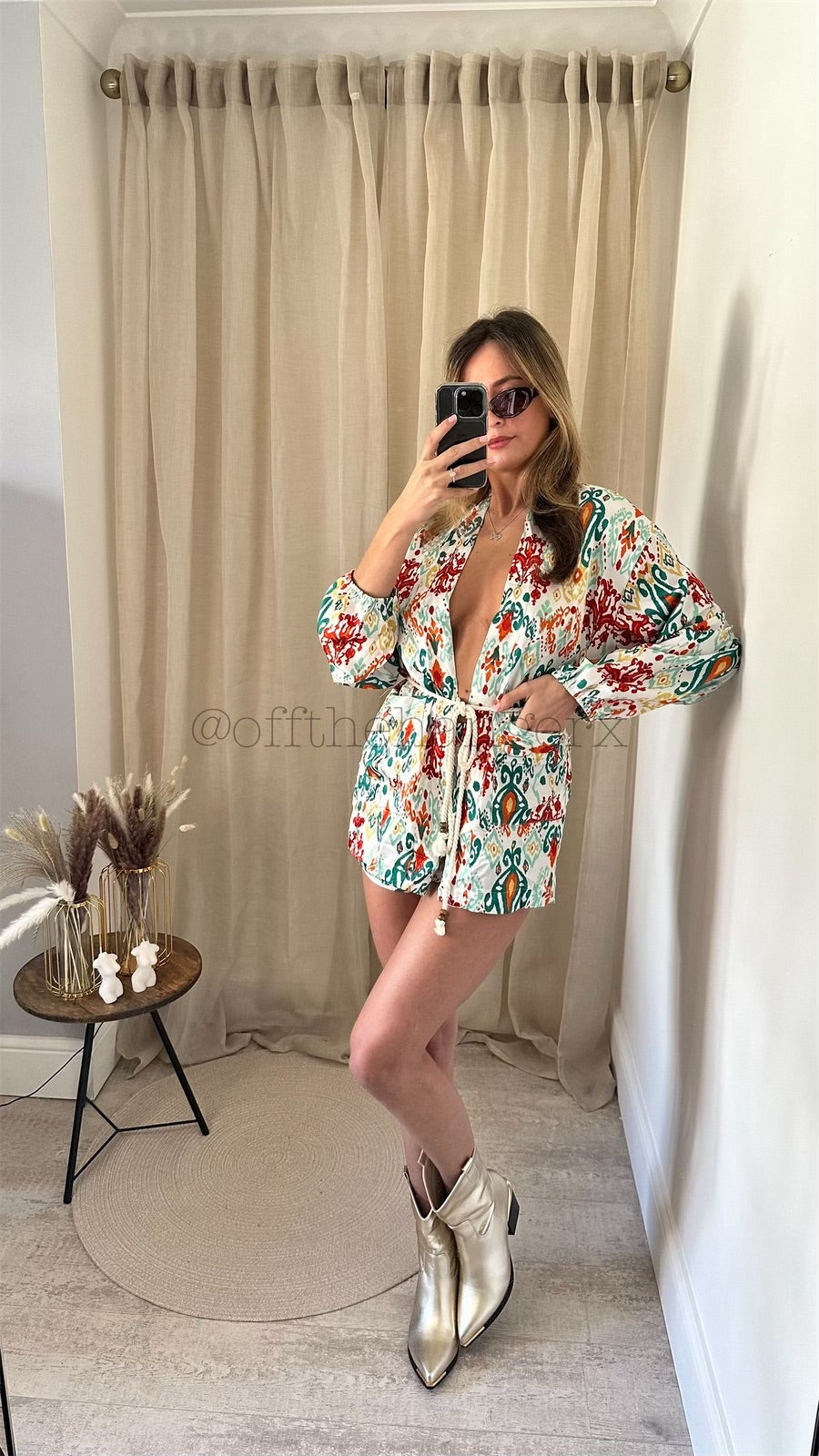 ALLY SILK FEEL PRINTED SHORT SET