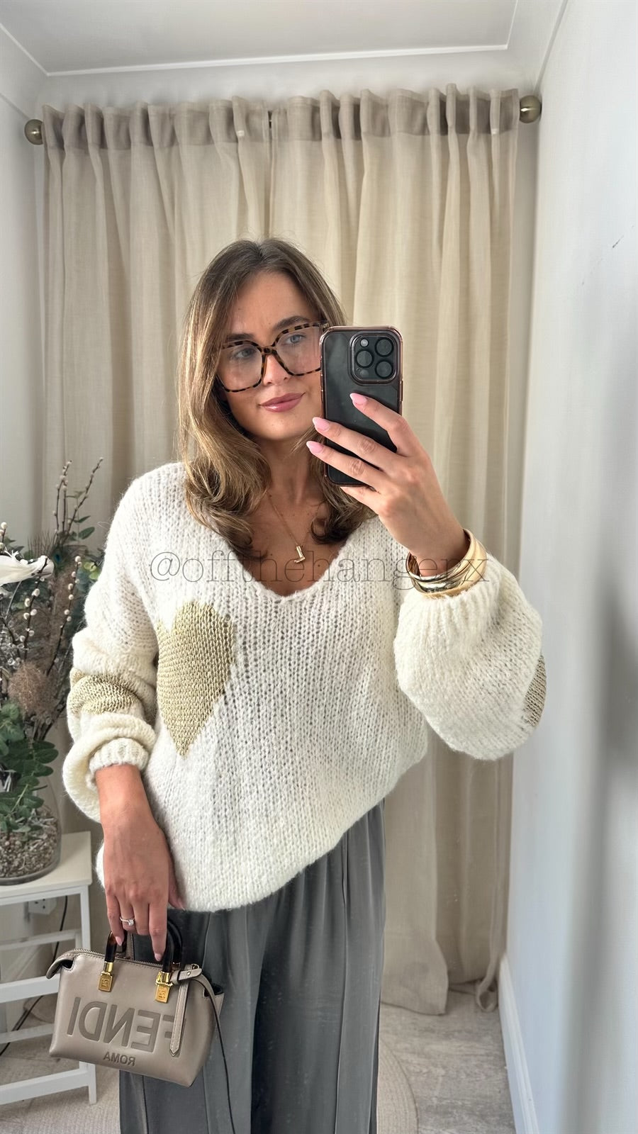 LAYLA METALLIC HEART JUMPER