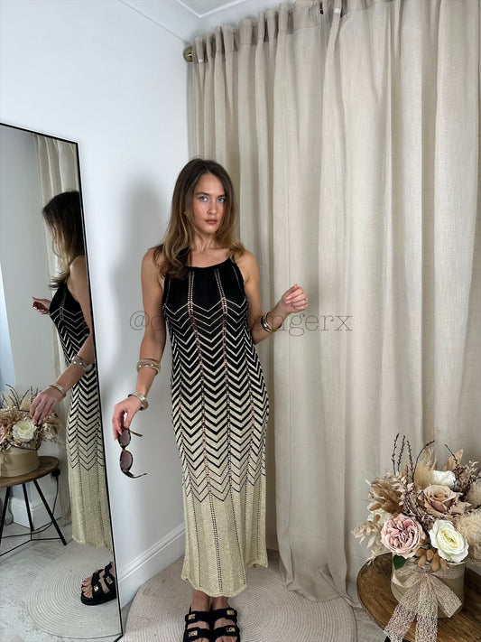 LEXI LUREX KNIT MIDAXI DRESS