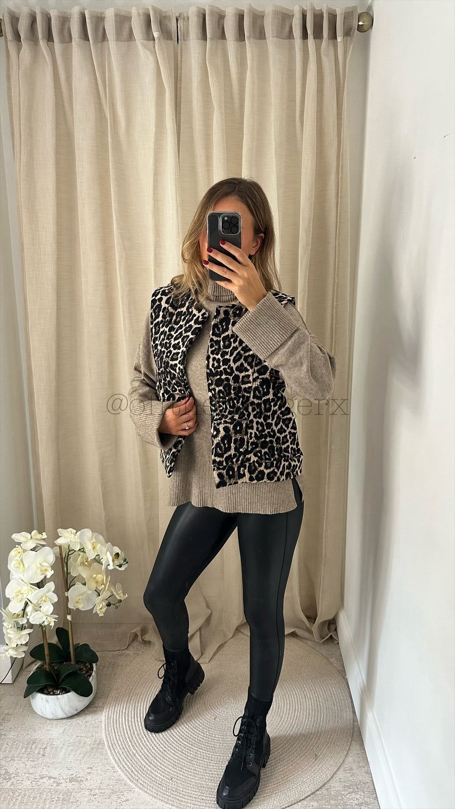 LEXI THICK LEOPARD WAISTCOAT