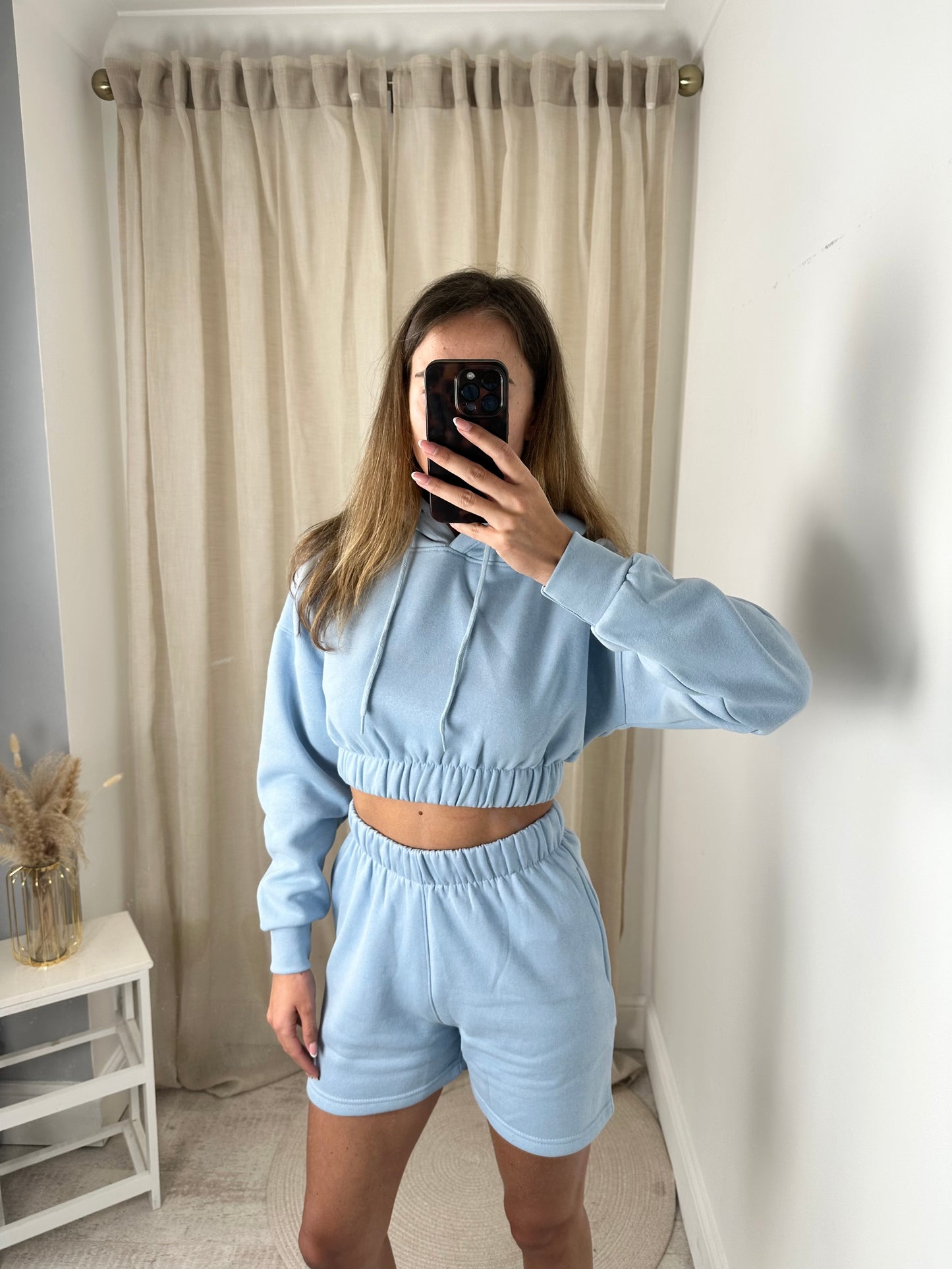 BIANCA FLEECE HOODED SHORT SET