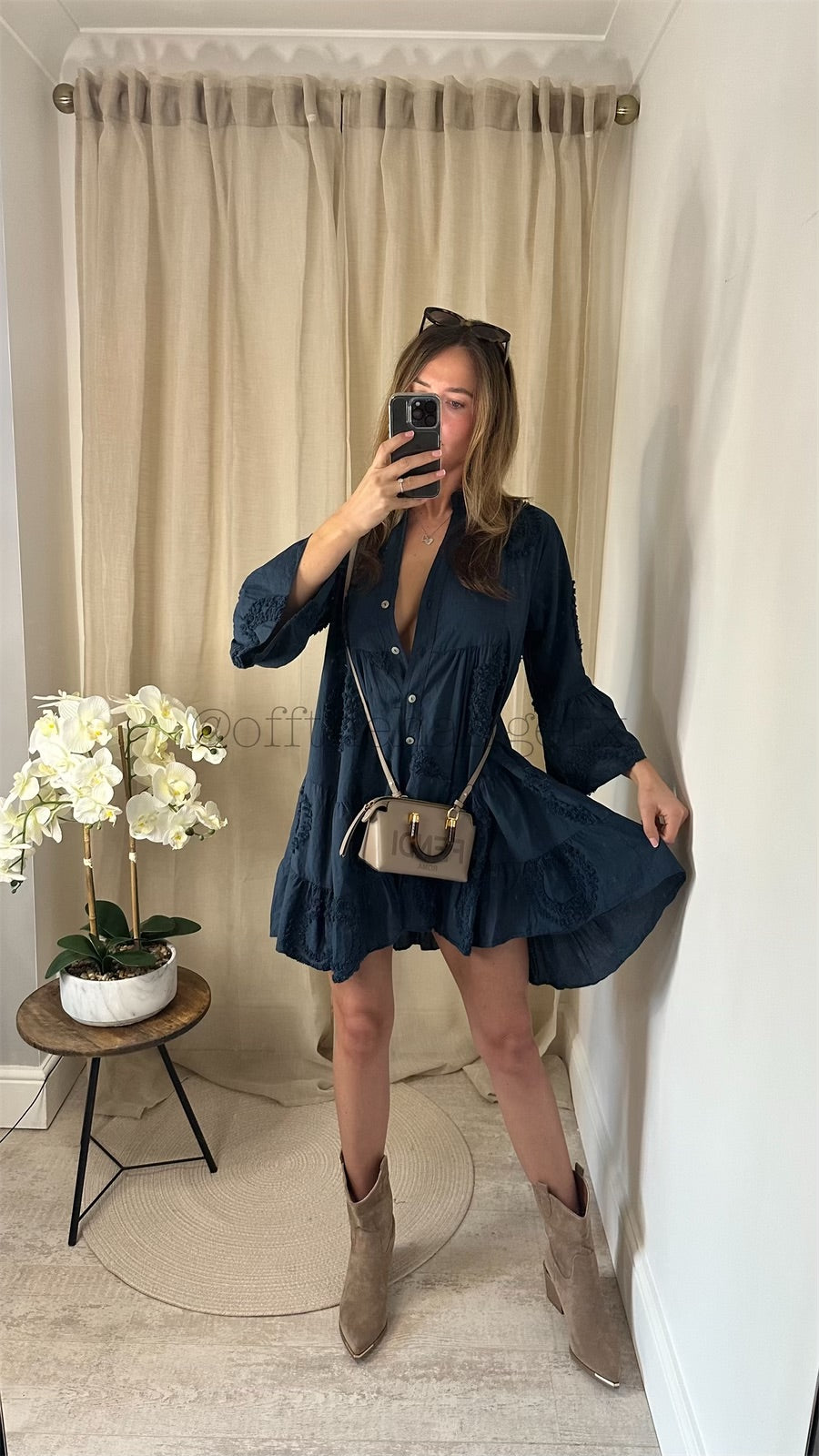 SHAYA DETAILED TIERED DRESS