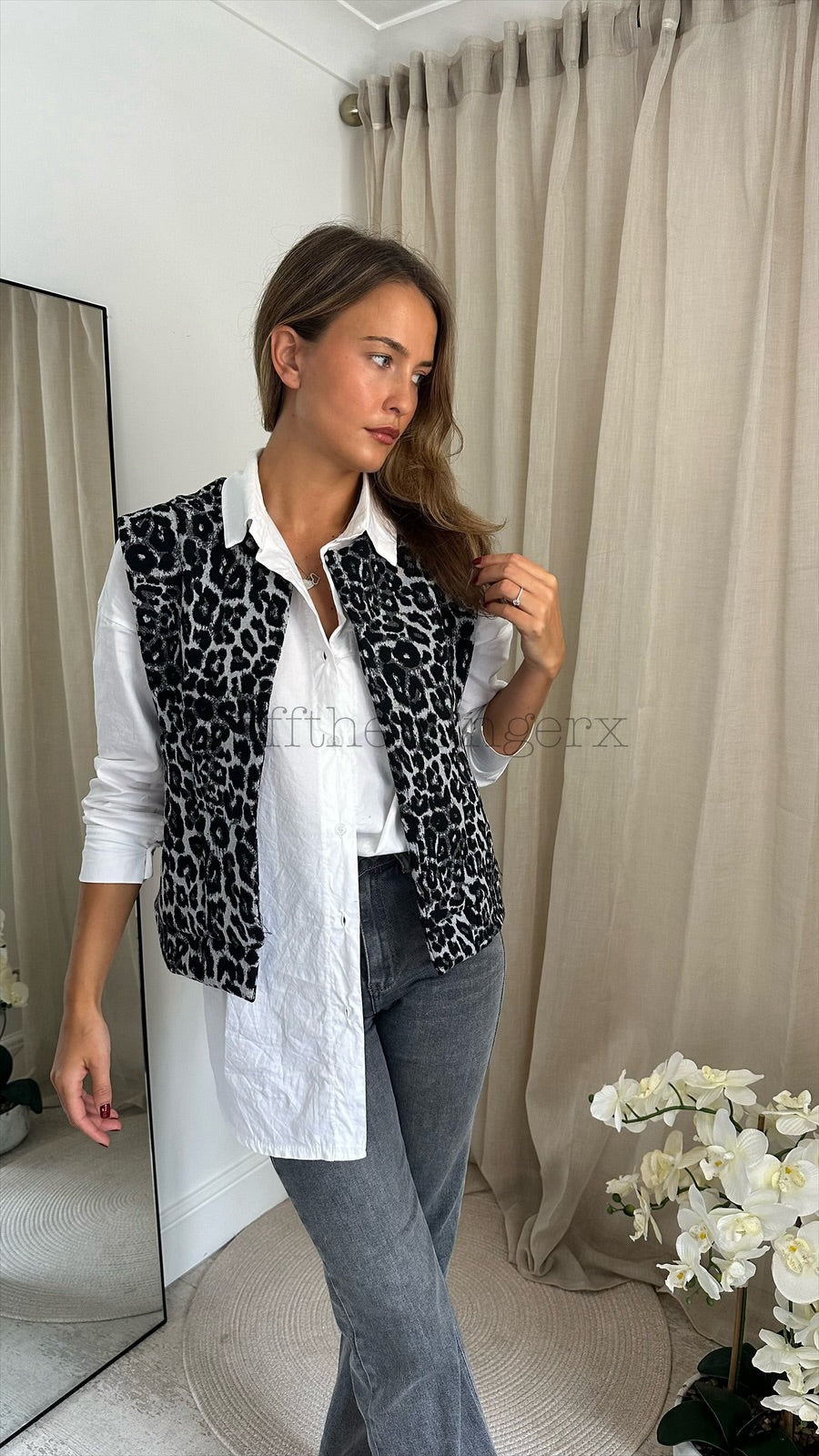 LEXI THICK LEOPARD WAISTCOAT